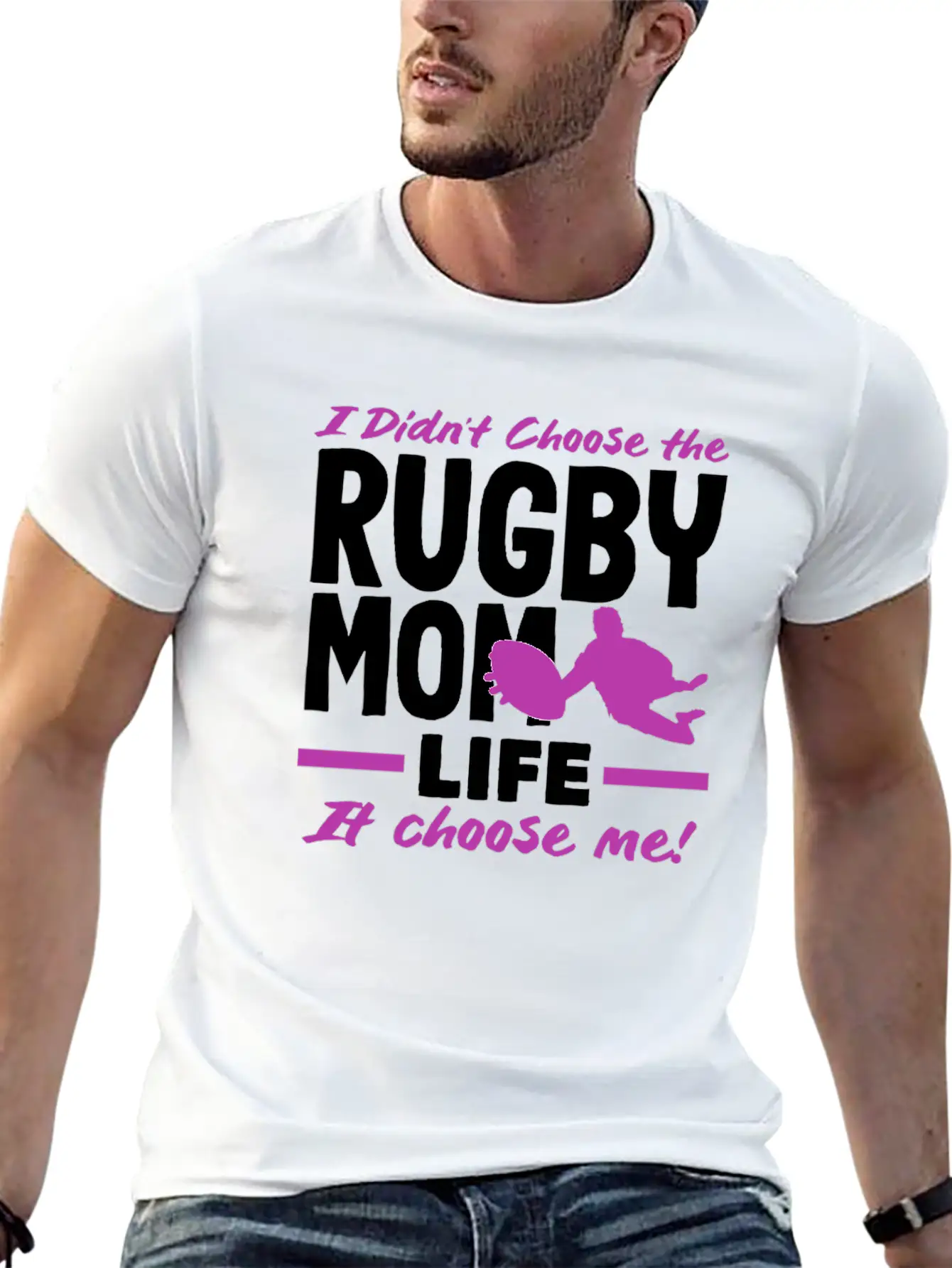 Rugby Player Mom Life Chose Me Classic Fit Graphic Tee For Daily Comfort – Unisex Cotton Shirt