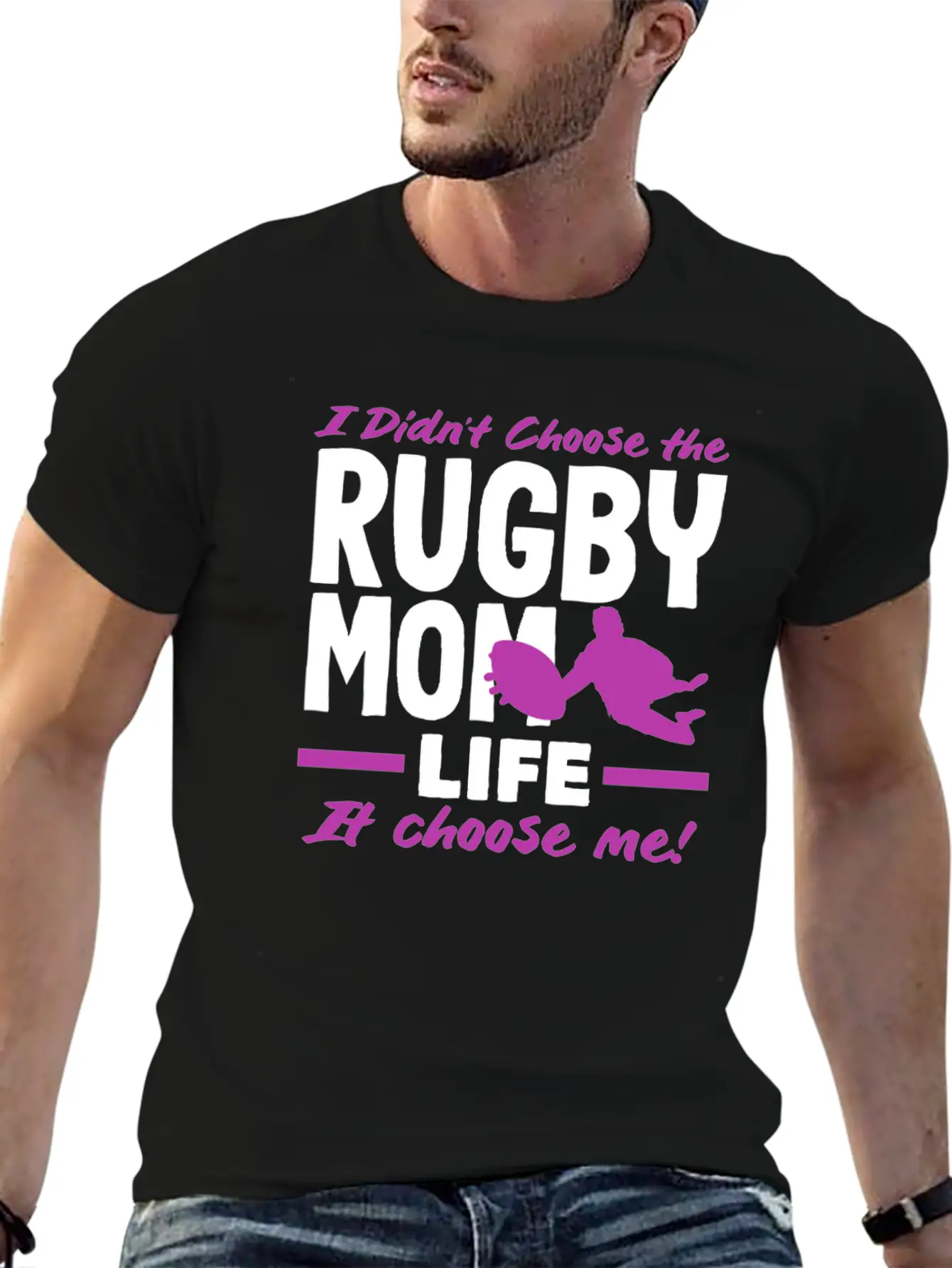 Rugby Player Mom Life Chose Me Classic Fit Graphic Tee For Daily Comfort – Unisex Cotton Shirt