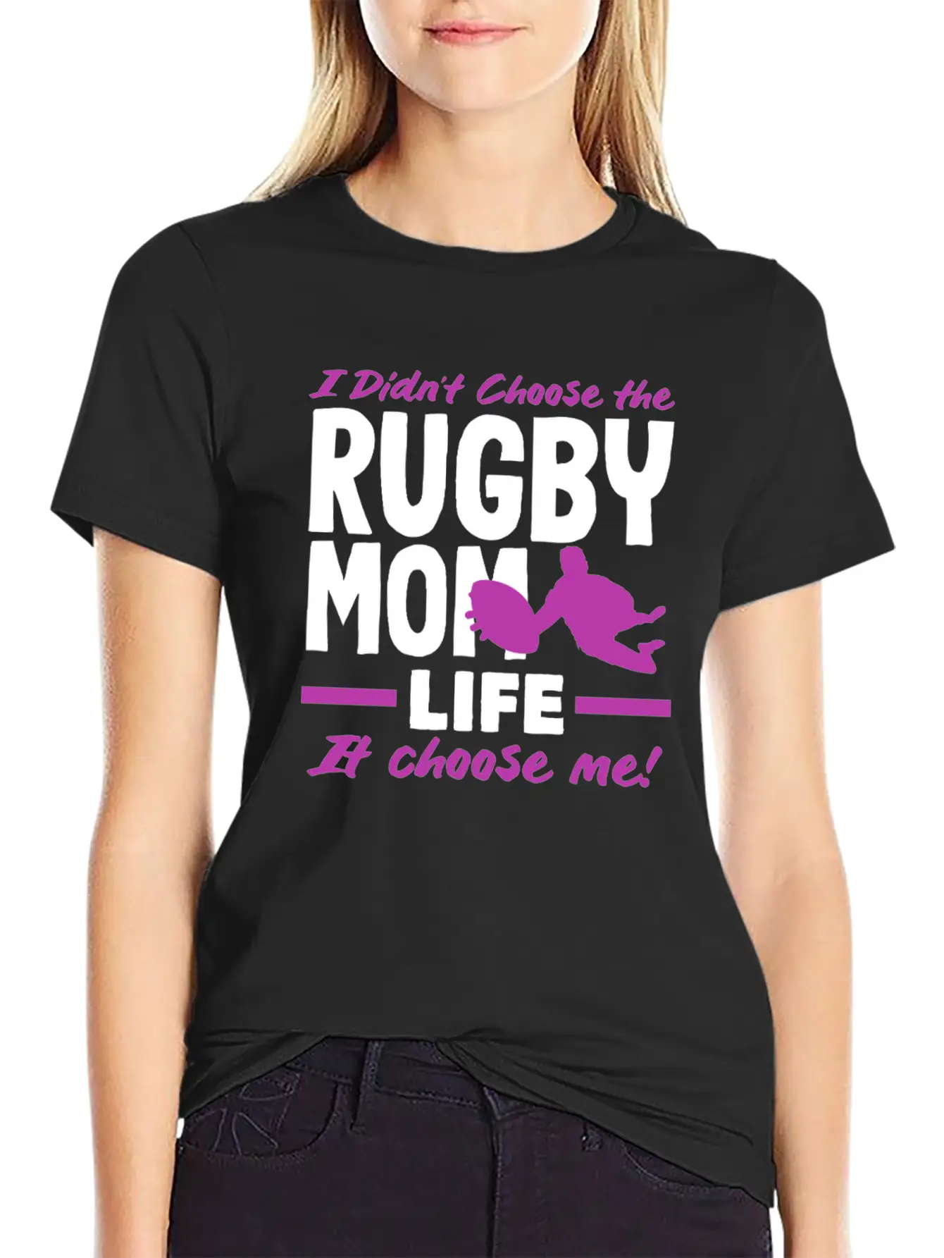 Rugby Player Mom Life Chose Me Classic Fit Graphic Tee For Daily Comfort – Unisex Cotton Shirt
