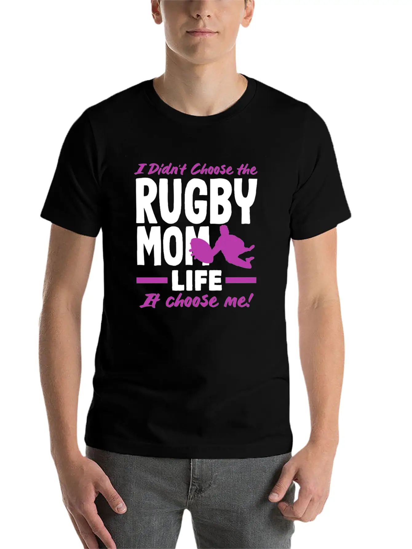 Rugby Player Mom Life Chose Me Classic Fit Graphic Tee For Daily Comfort – Unisex Cotton Shirt