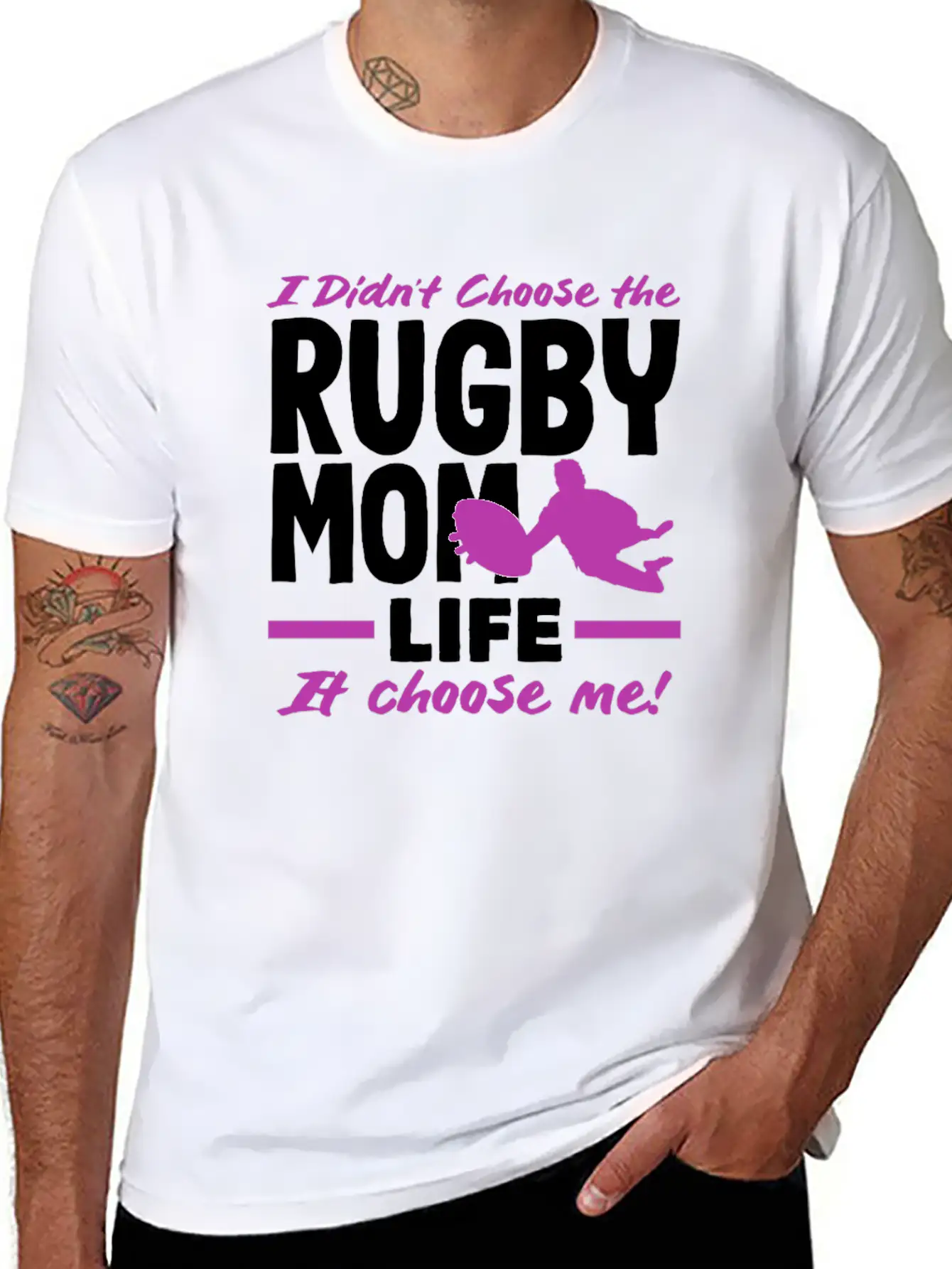 Rugby Player Mom Life Chose Me Classic Fit Graphic Tee For Daily Comfort – Unisex Cotton Shirt