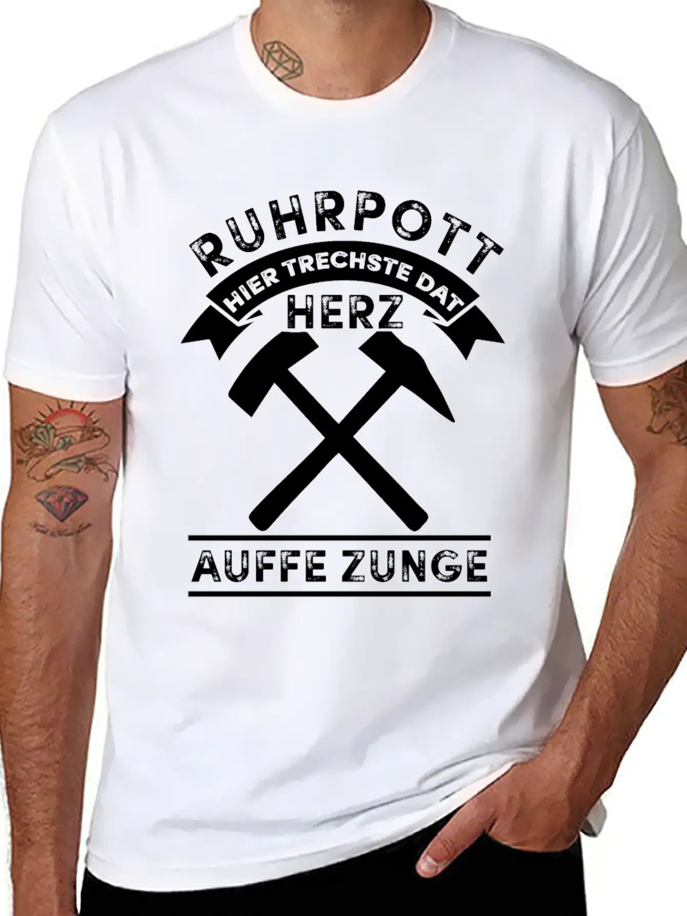 Ruhrpott Tshirt Sayings NRW Maloche Pütt Colliery Essential Cotton Tee For Daily Outfits – Unisex Style