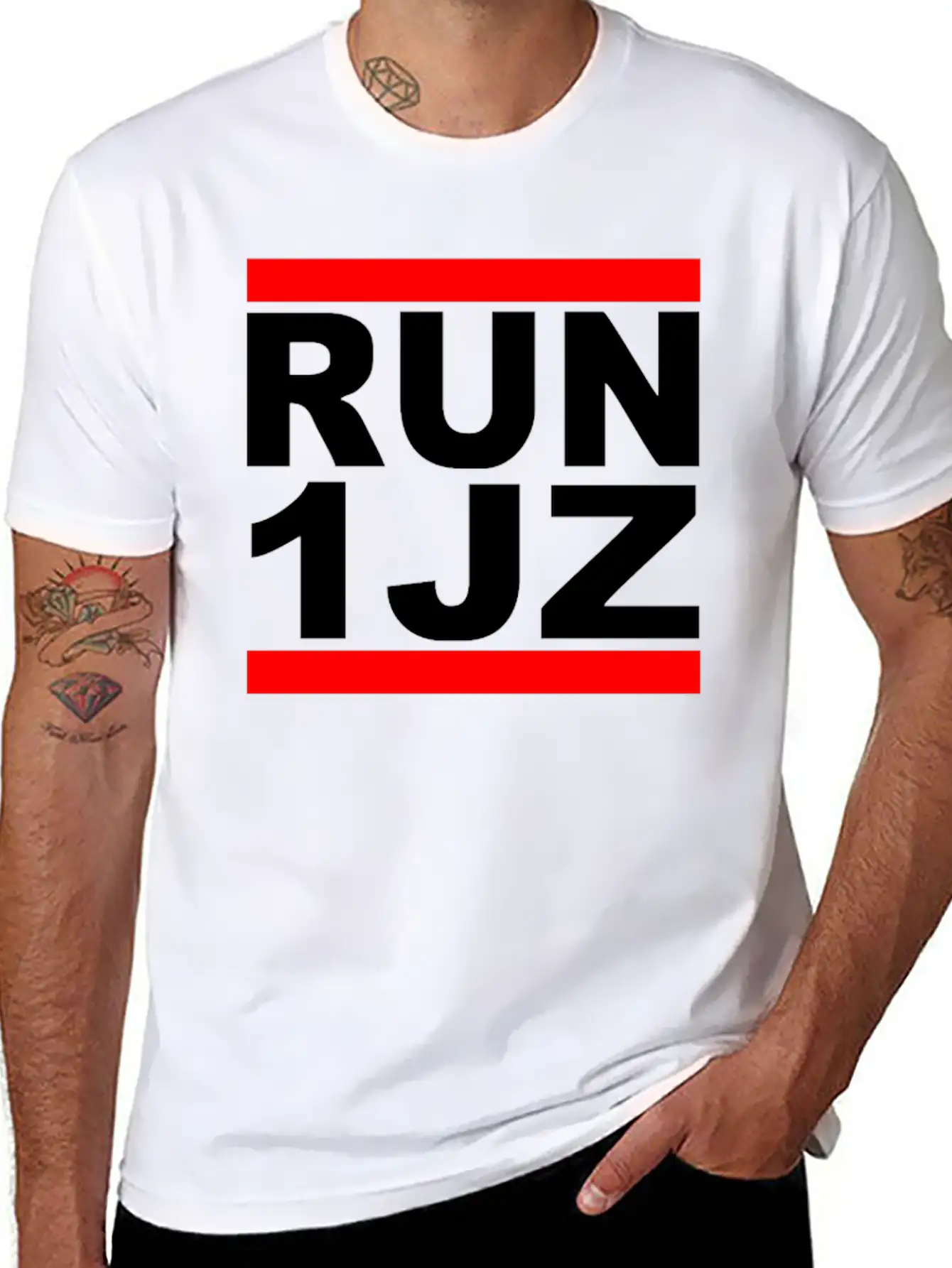 RUN 1JZ Essential Cotton Tee For Daily Outfits – Unisex Style