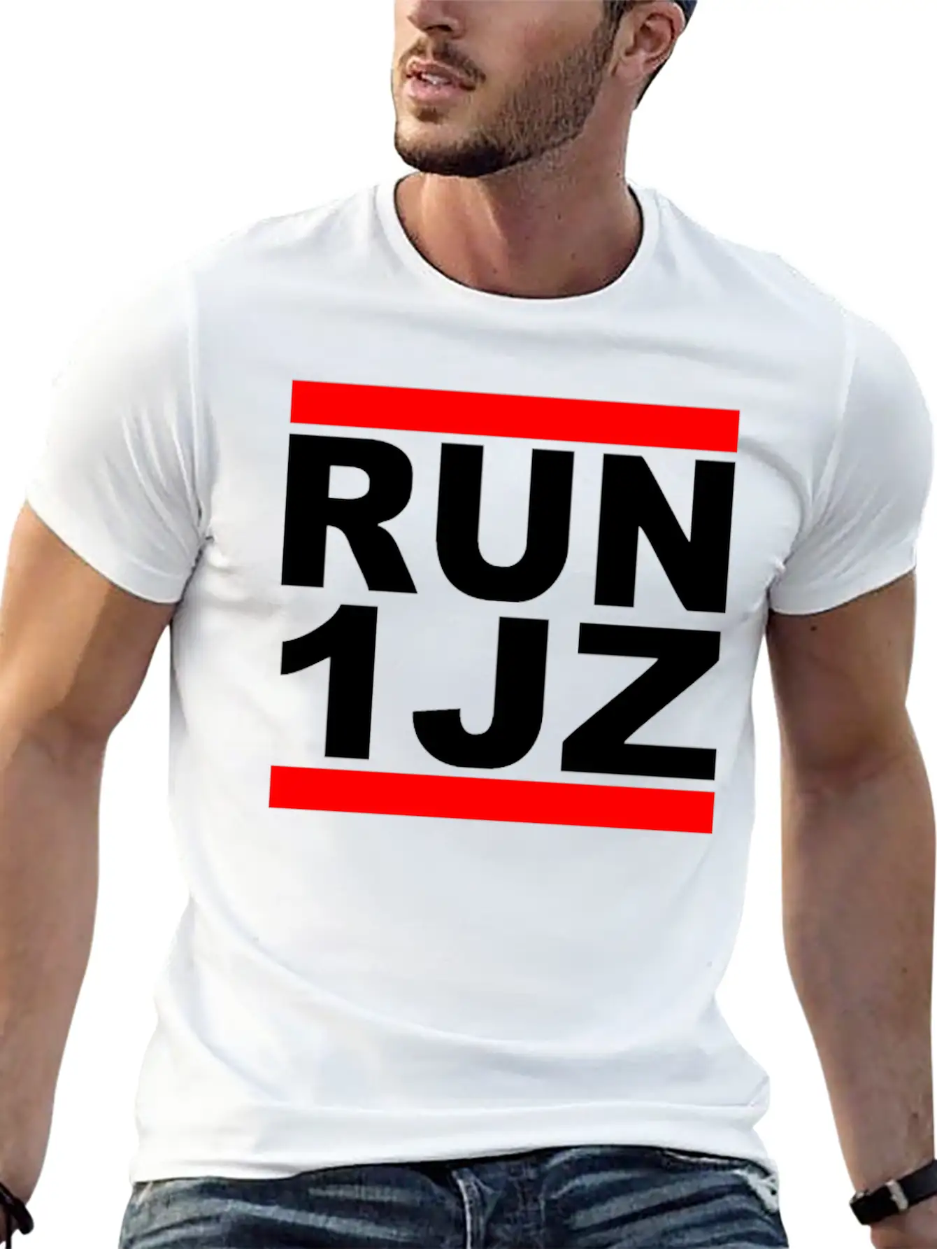 RUN 1JZ Essential Cotton Tee For Daily Outfits – Unisex Style