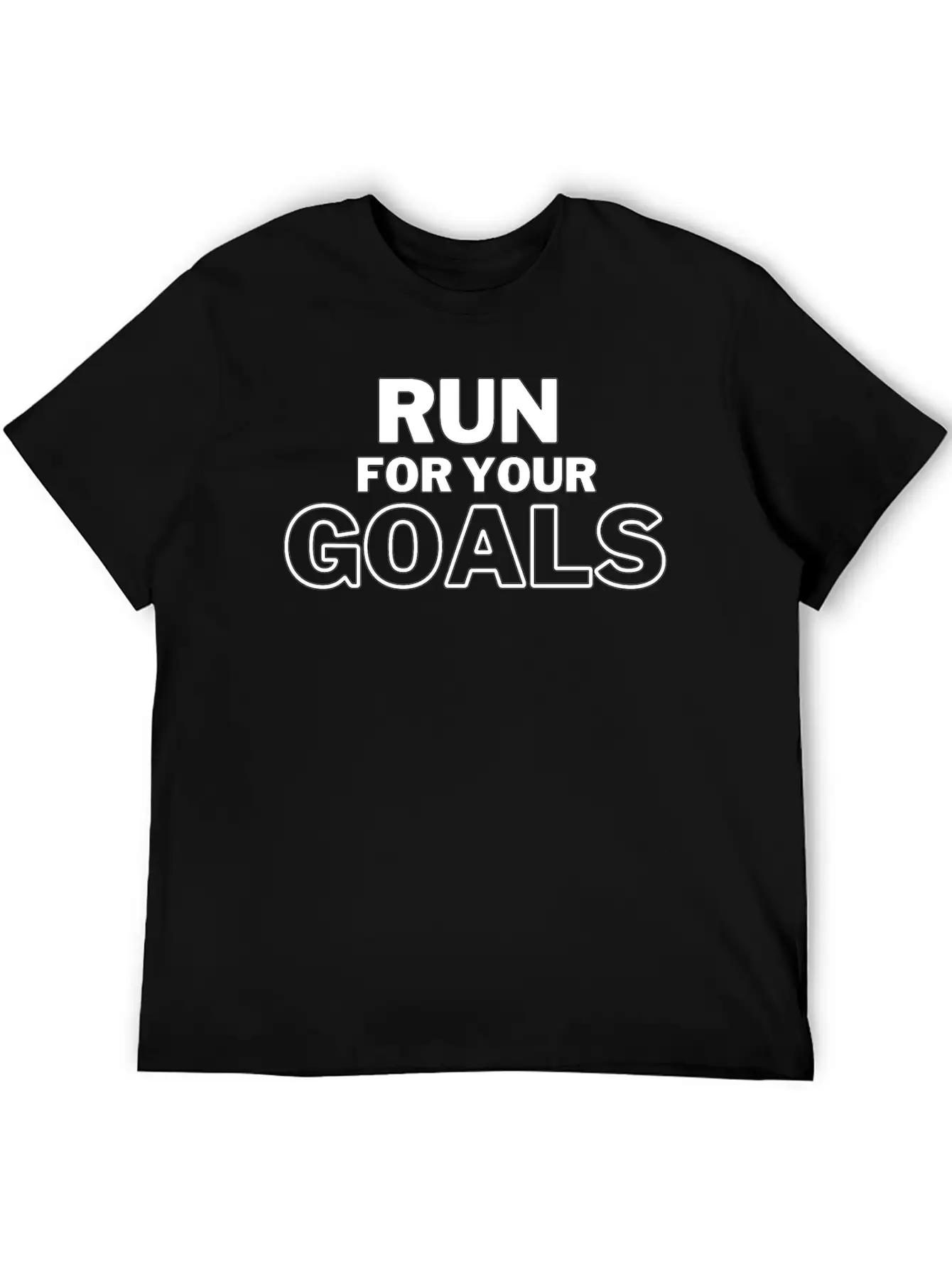 Run For Your Goals Motivational Quote Lightweight Cotton T-Shirt – Daily Comfort Graphic Shirt