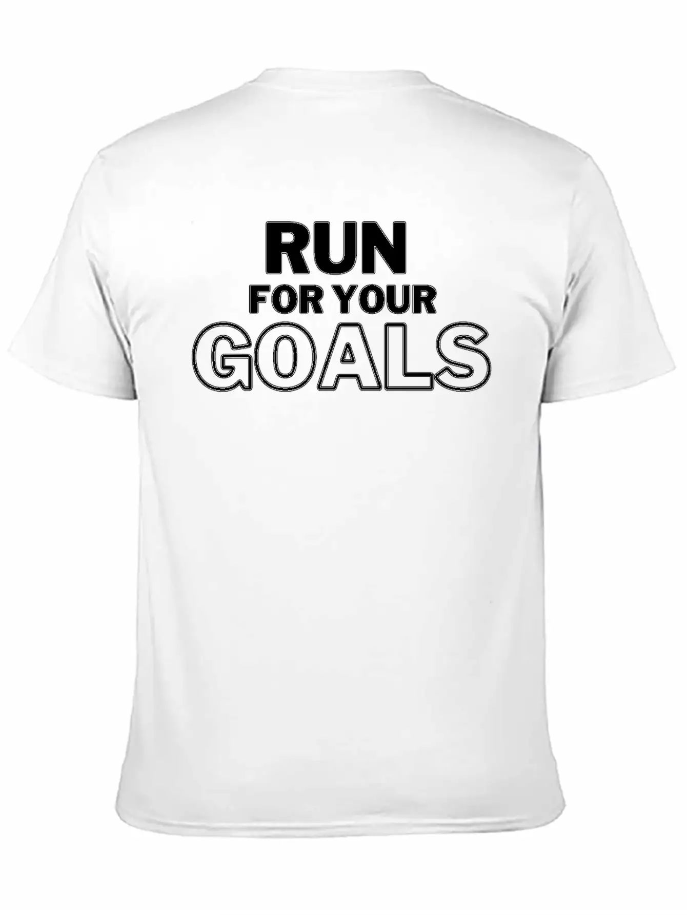 Run For Your Goals Motivational Quote Lightweight Cotton T-Shirt – Daily Comfort Graphic Shirt