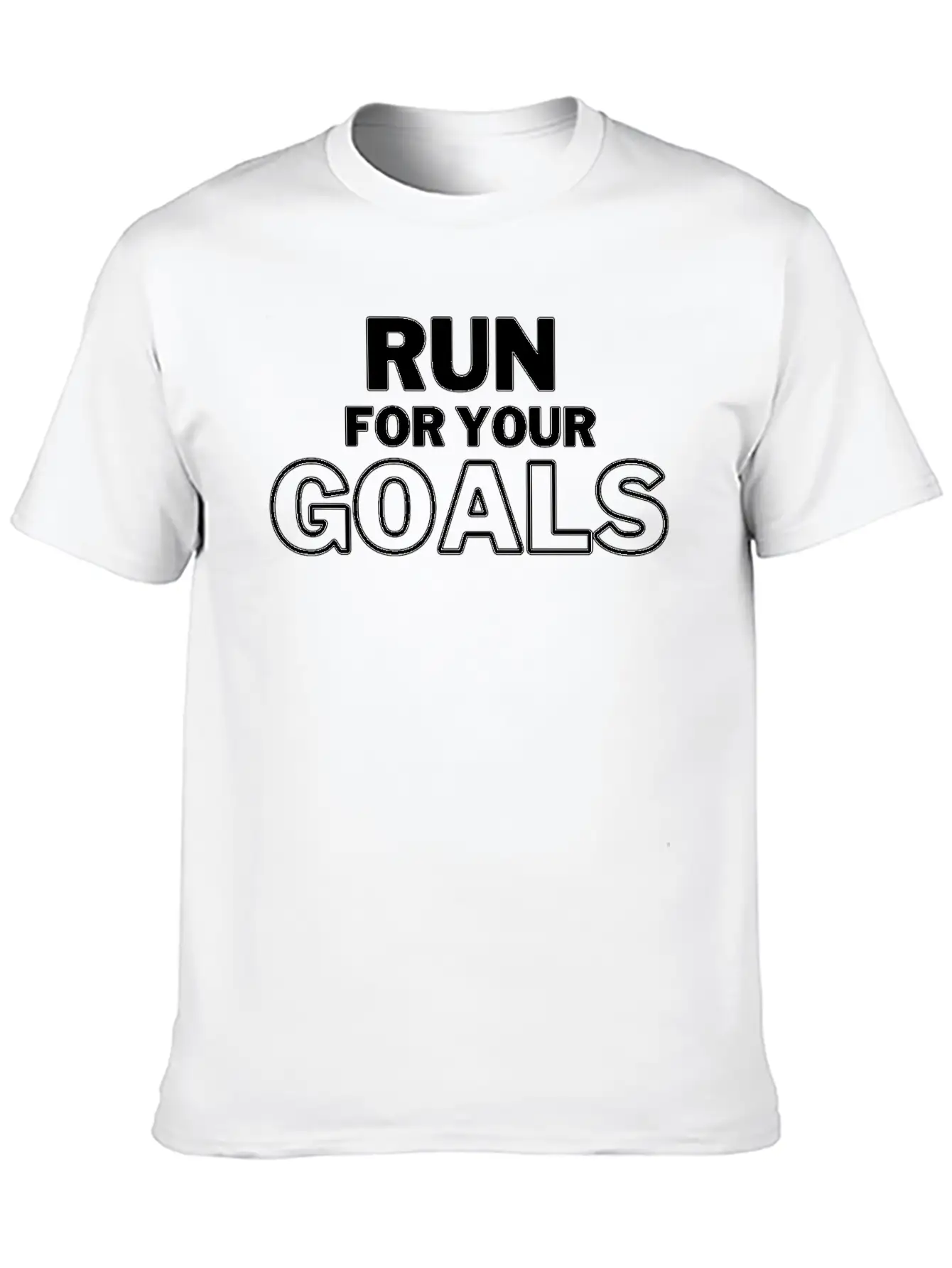 Run For Your Goals Motivational Quote Lightweight Cotton T-Shirt – Daily Comfort Graphic Shirt