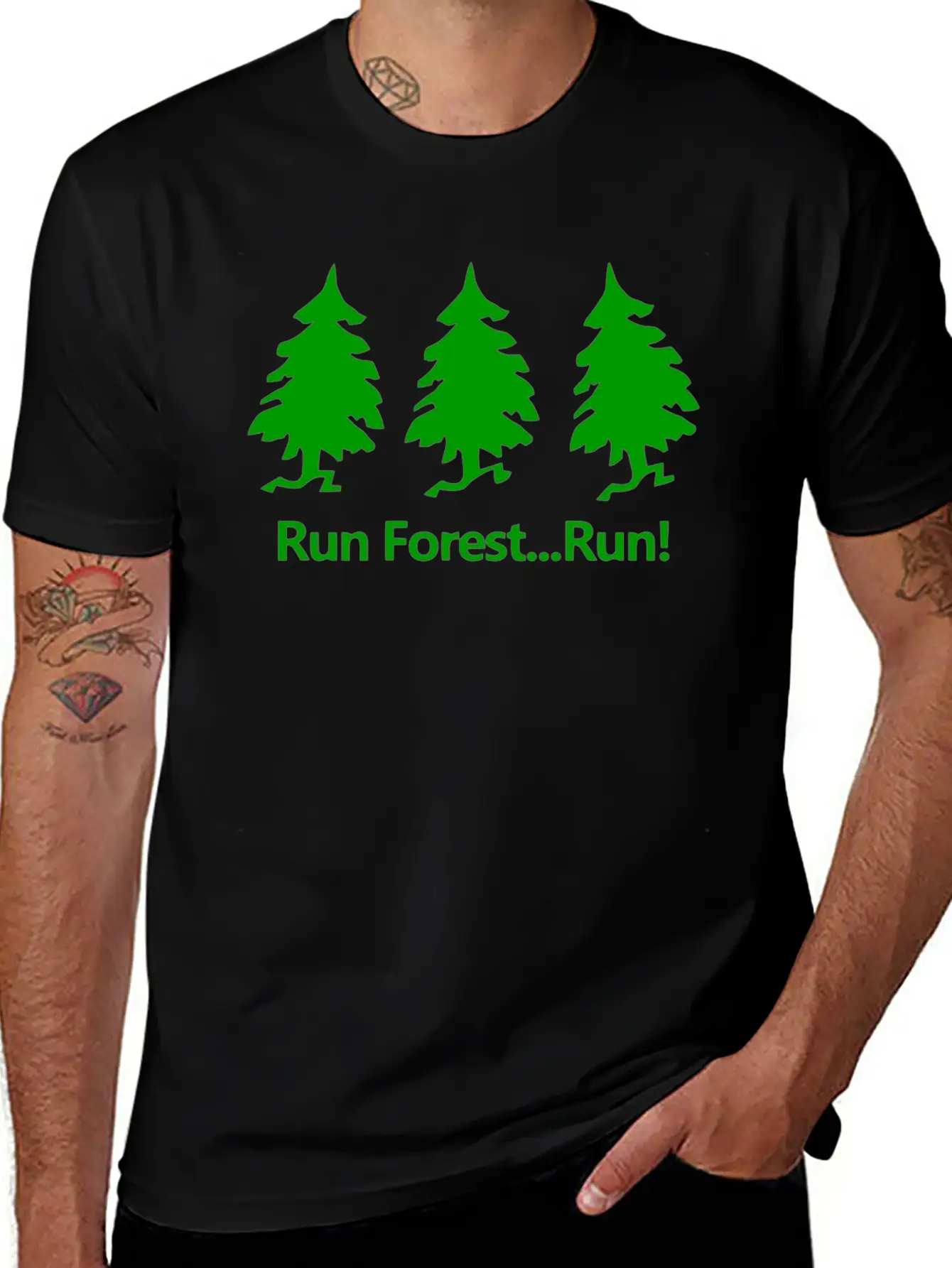 Run Forest Run Unisex Casual T-Shirt ��� Clean Design For Daily Comfort