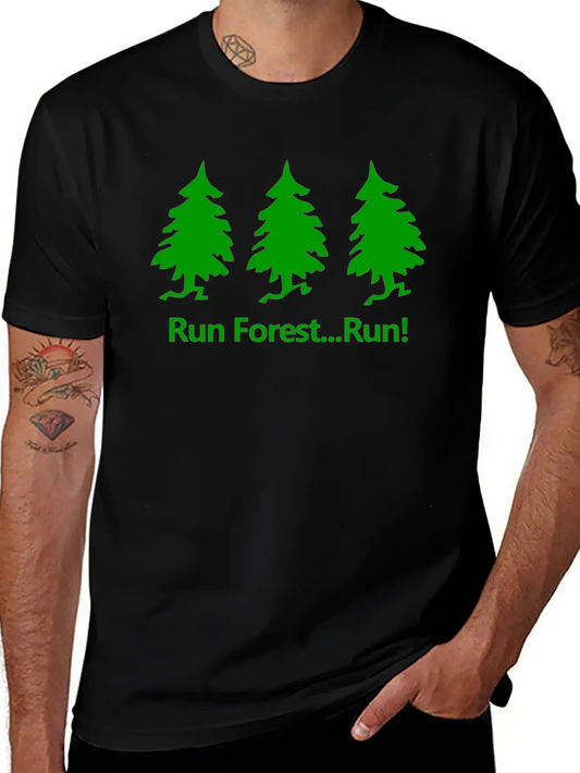 Run Forest Run Unisex Casual T-Shirt ��� Clean Design For Daily Comfort