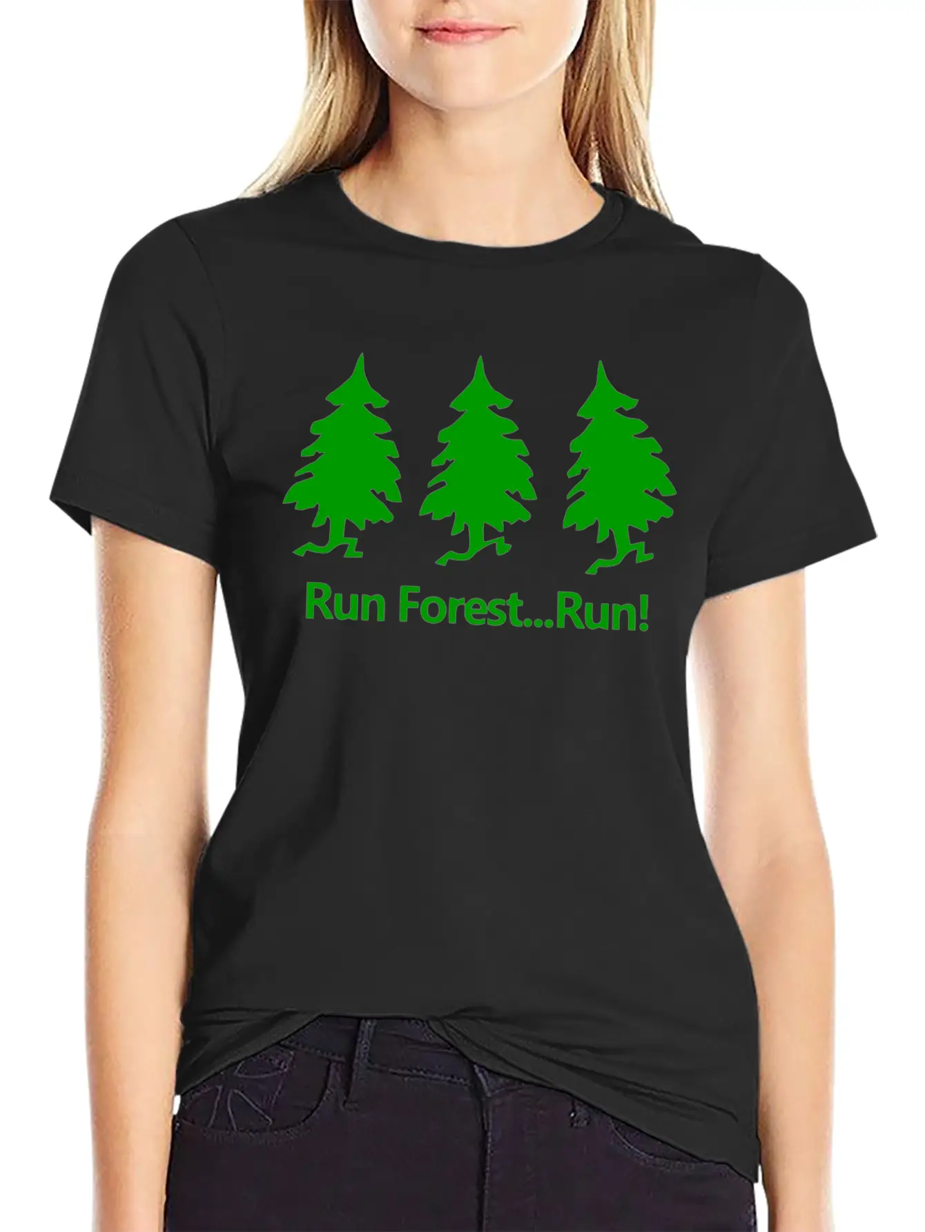 Run Forest Run Unisex Casual T-Shirt ��� Clean Design For Daily Comfort