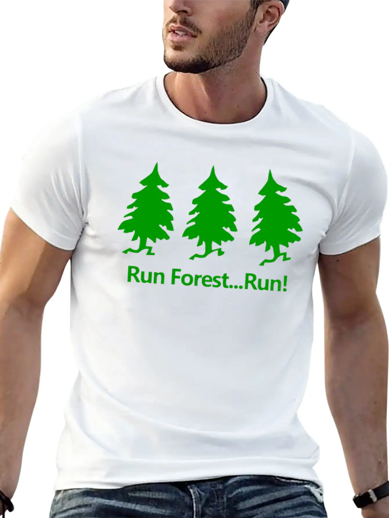 Run Forest Run Unisex Casual T-Shirt ��� Clean Design For Daily Comfort