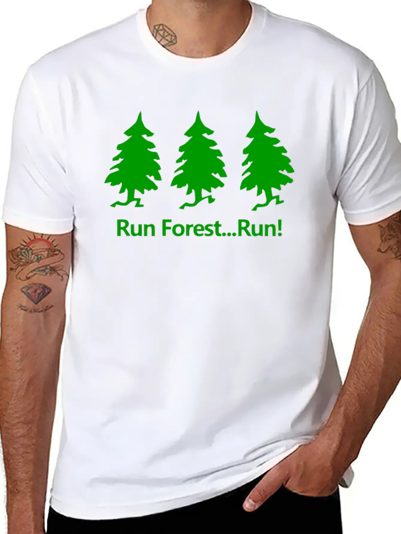 Run Forest Run Unisex Casual T-Shirt ��� Clean Design For Daily Comfort