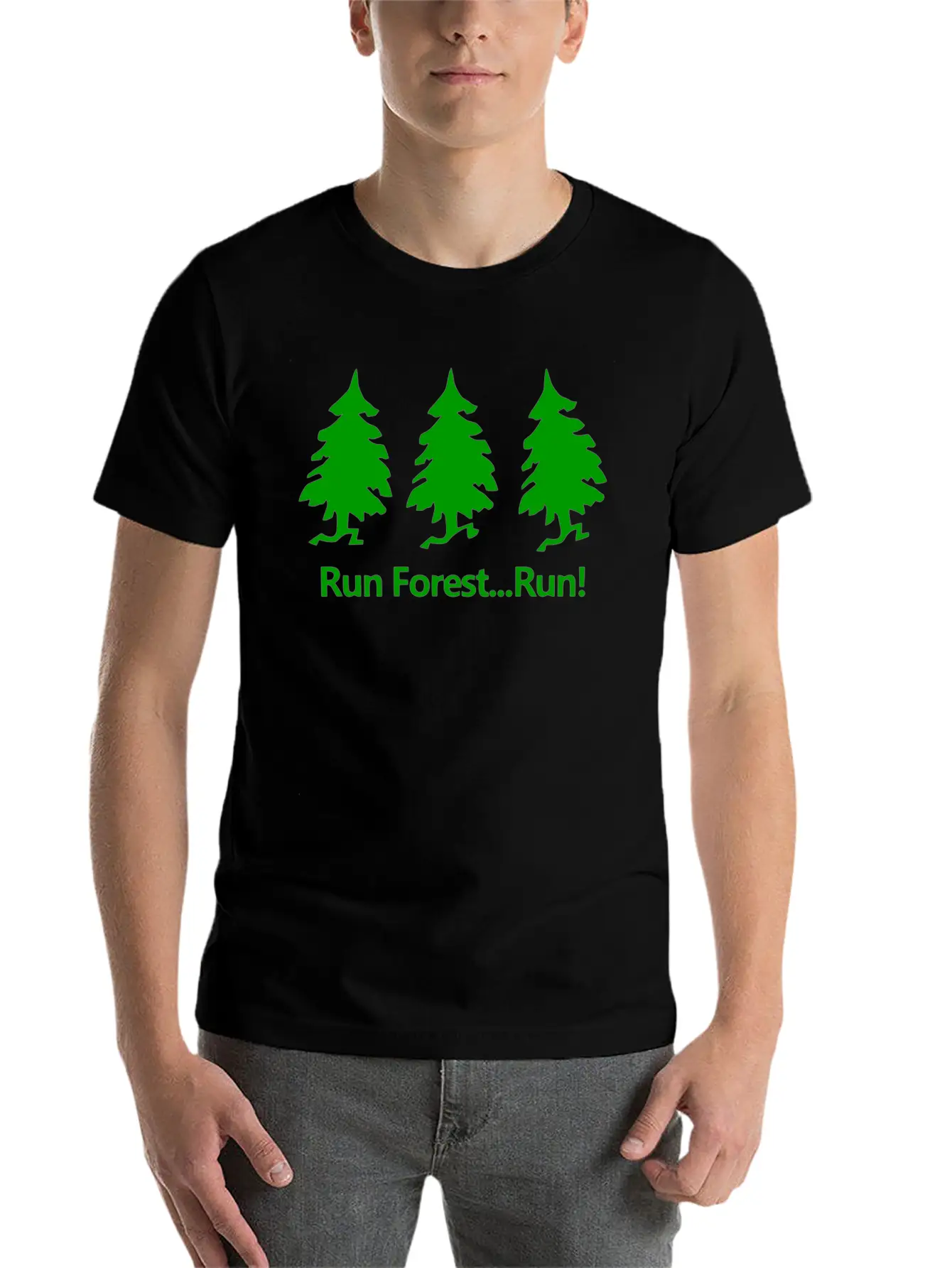 Run Forest Run Unisex Casual T-Shirt ��� Clean Design For Daily Comfort