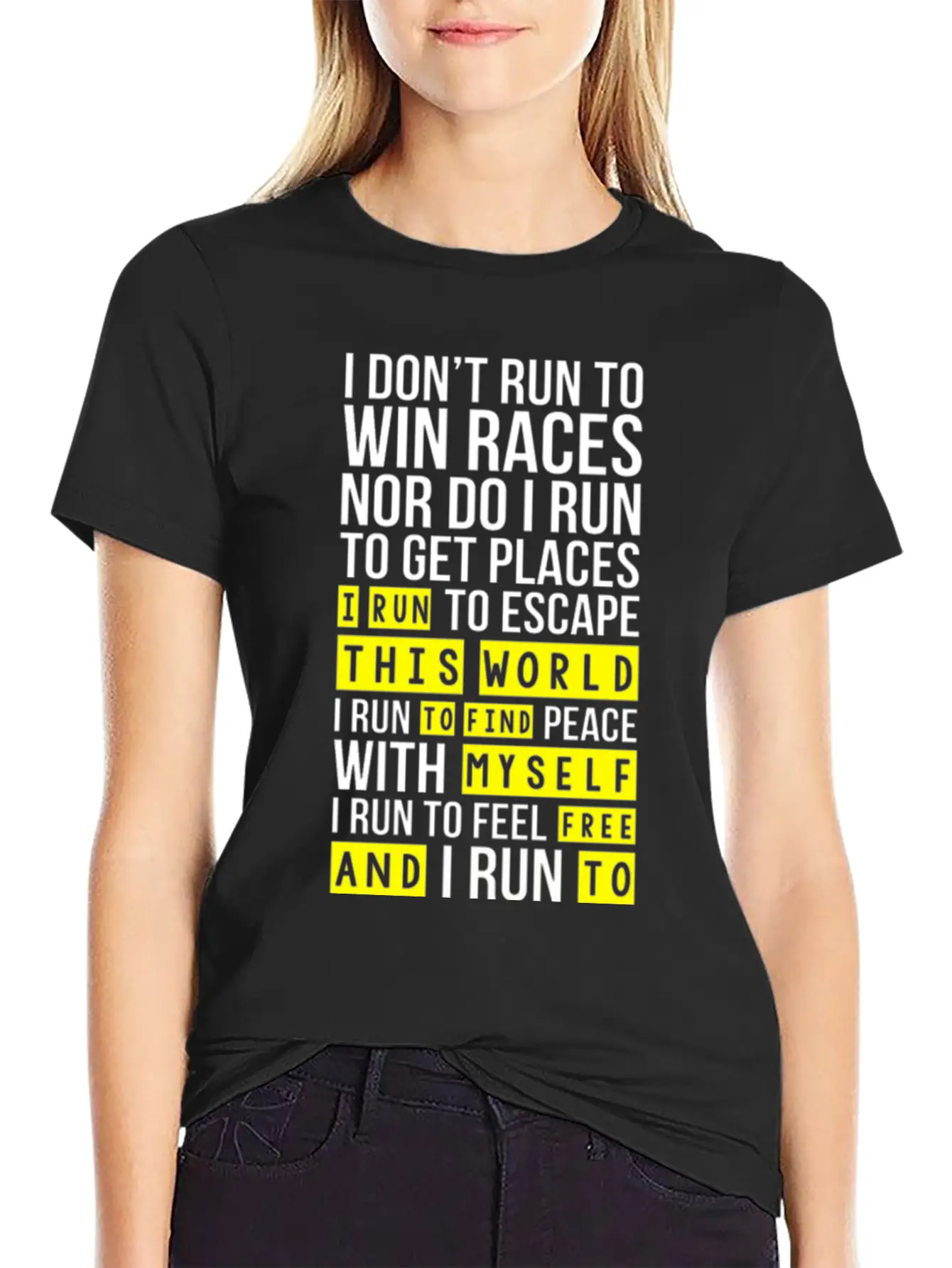 Run To Feel Strong Races Win Funny Shirt Essential Cotton Tee For Daily Outfits – Unisex Style