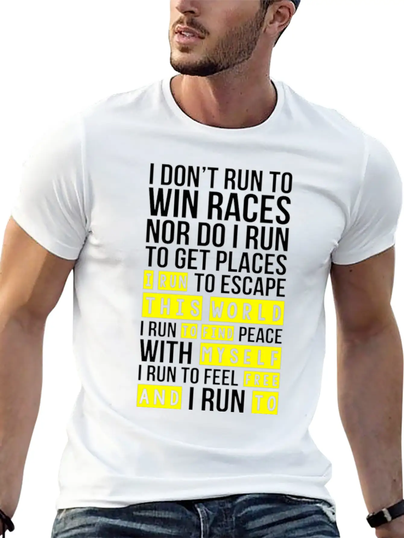 Run To Feel Strong Races Win Funny Shirt Essential Cotton Tee For Daily Outfits – Unisex Style