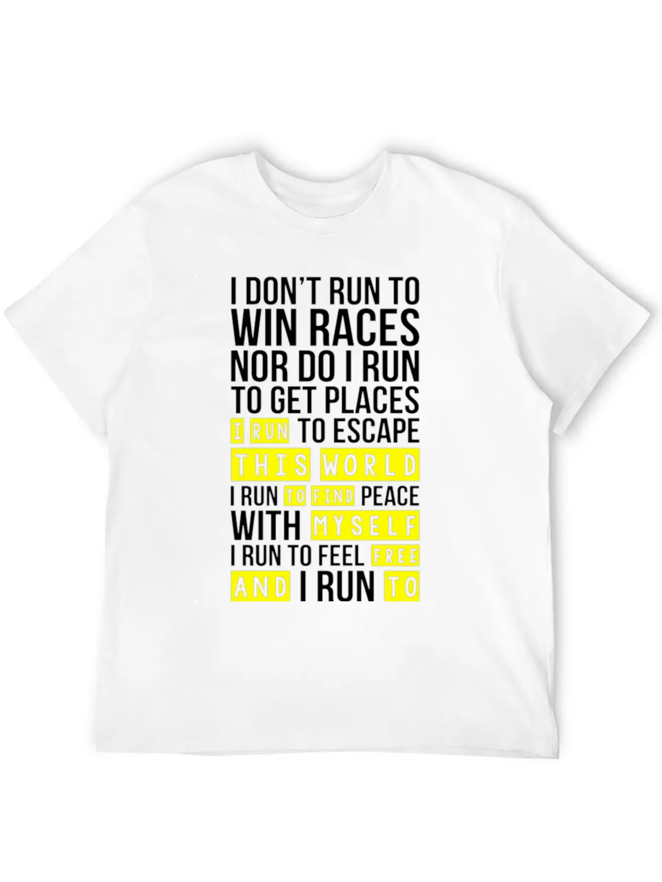 Run To Feel Strong Races Win Funny Shirt Essential Cotton Tee For Daily Outfits – Unisex Style