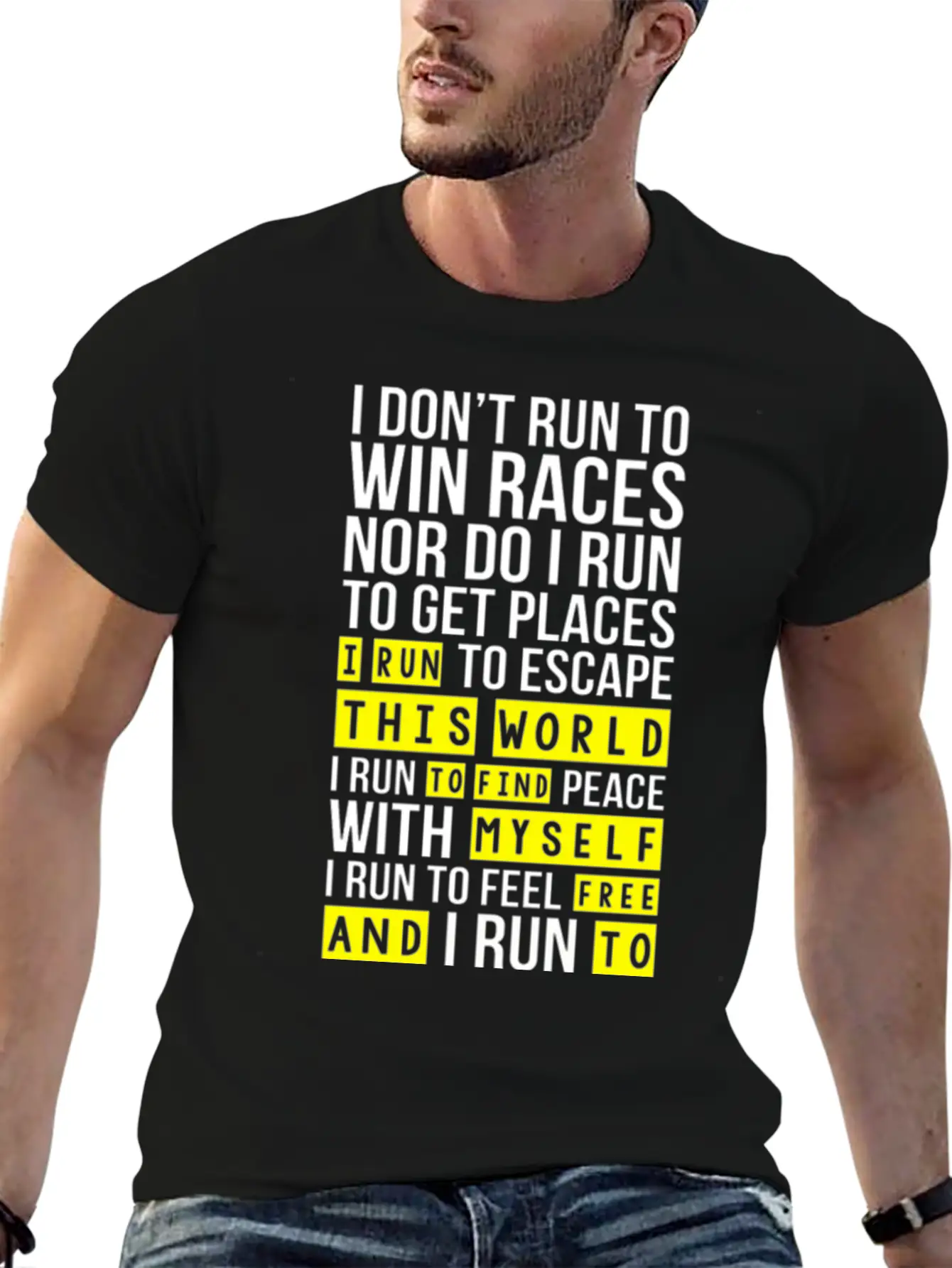 Run To Feel Strong Races Win Funny Shirt Essential Cotton Tee For Daily Outfits – Unisex Style