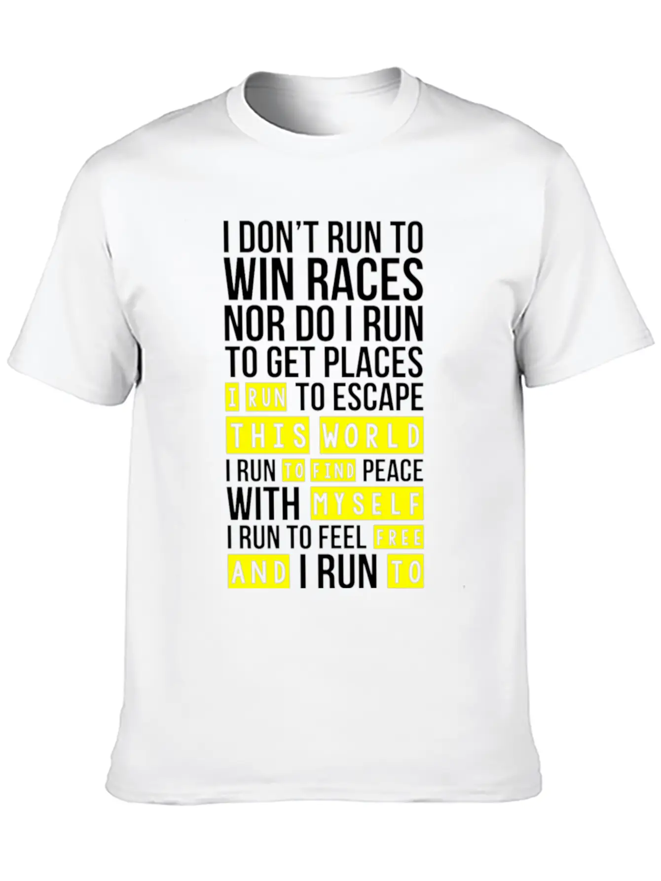 Run To Feel Strong Races Win Funny Shirt Essential Cotton Tee For Daily Outfits – Unisex Style