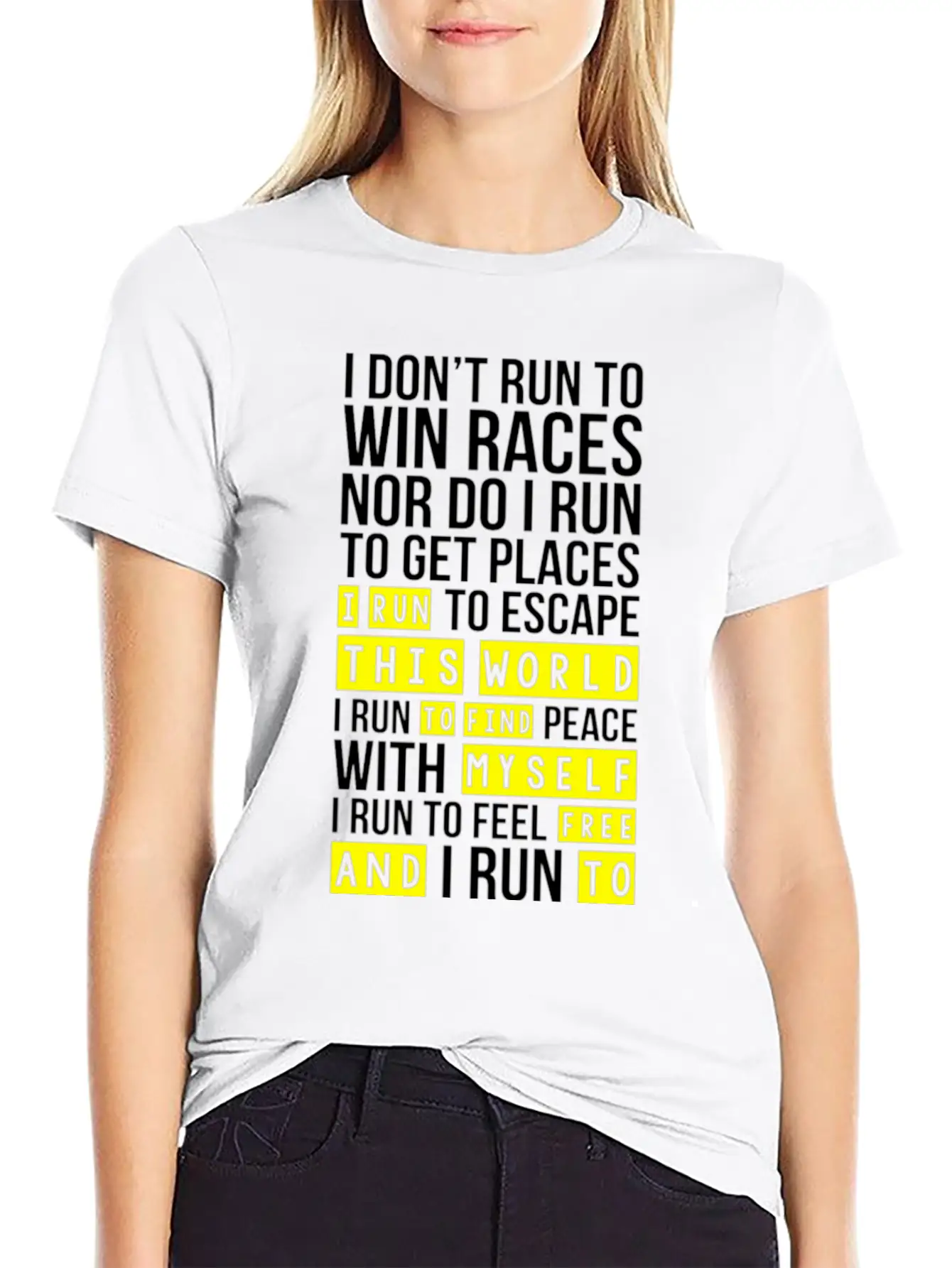 Run To Feel Strong Races Win Funny Shirt Essential Cotton Tee For Daily Outfits – Unisex Style