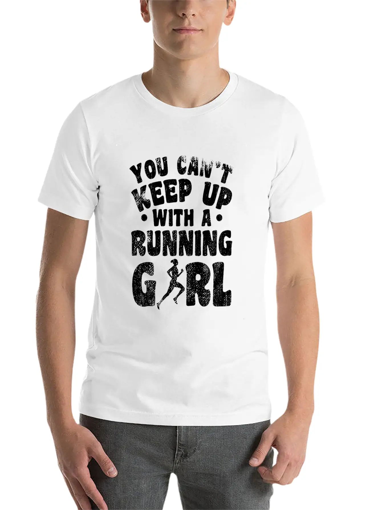 Running Girl Unisex Casual T-Shirt – Clean Design For Daily Comfort