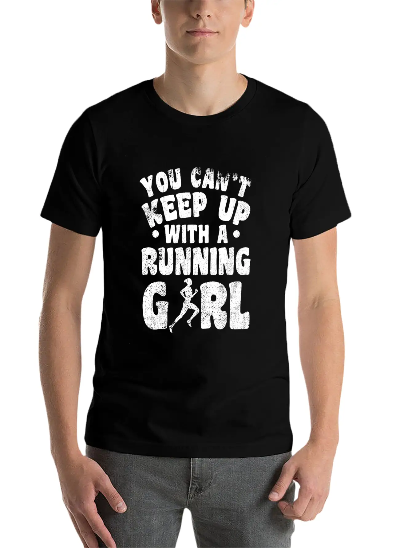 Running Girl Unisex Casual T-Shirt – Clean Design For Daily Comfort