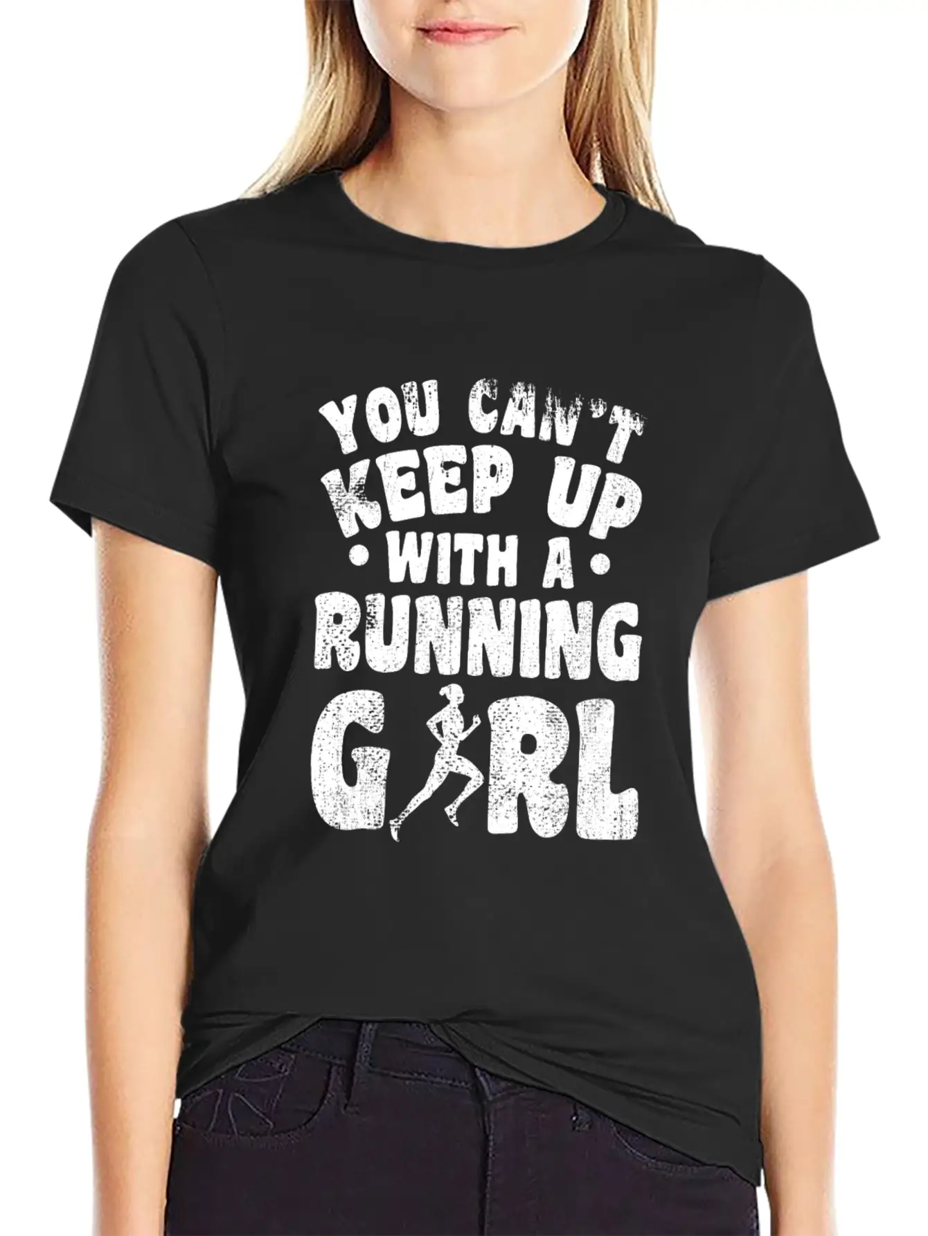 Running Girl Unisex Casual T-Shirt – Clean Design For Daily Comfort