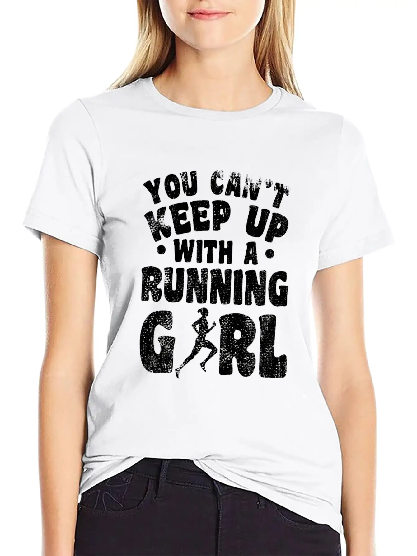 Running Girl Unisex Casual T-Shirt – Clean Design For Daily Comfort