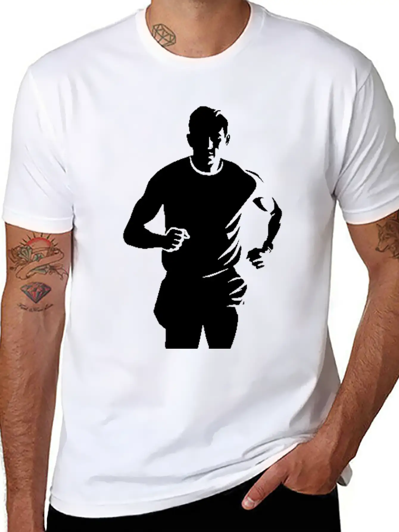 Running Guy Stylish Everyday T-Shirt – Unisex Basic Cotton Tee
