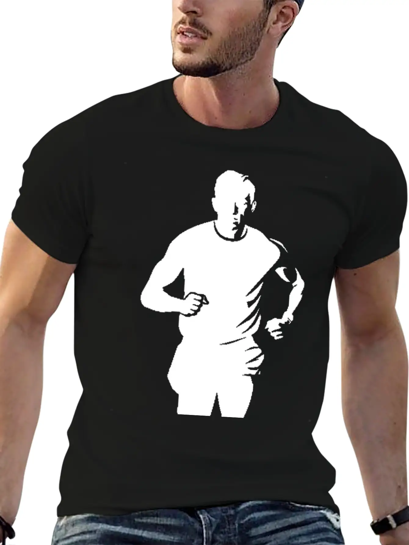 Running Guy Stylish Everyday T-Shirt – Unisex Basic Cotton Tee