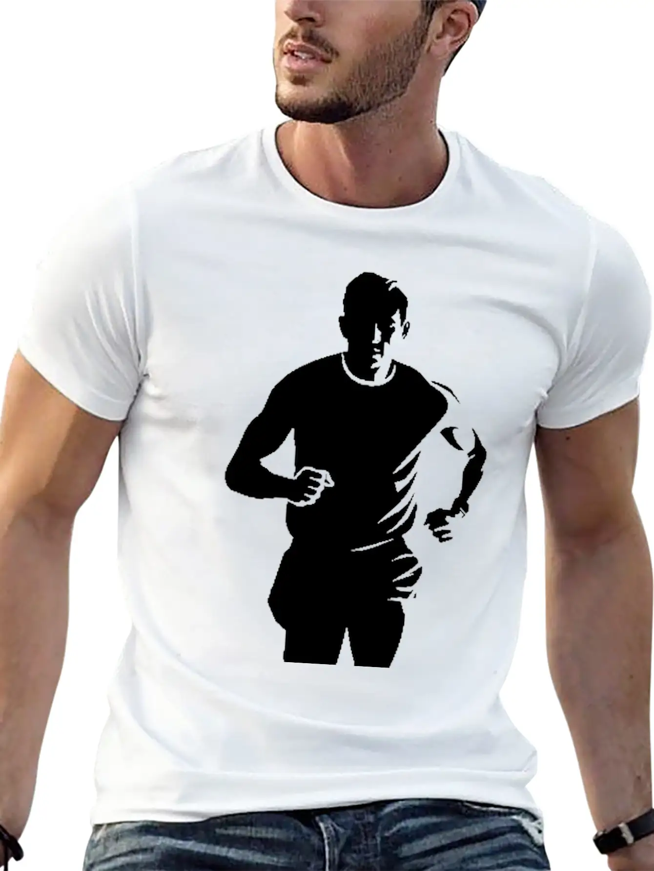 Running Guy Stylish Everyday T-Shirt – Unisex Basic Cotton Tee
