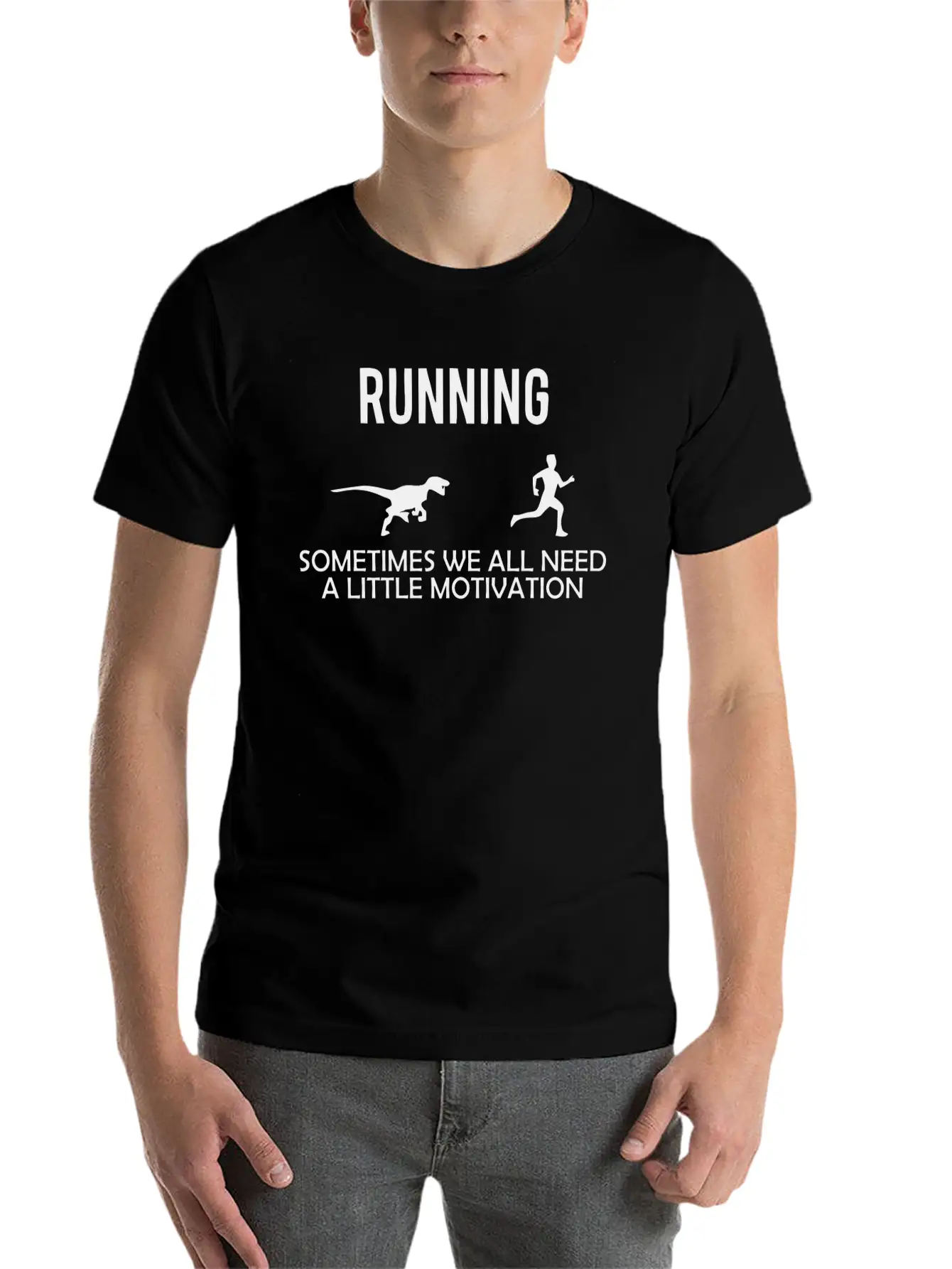 Running Motivation Lightweight Cotton T-Shirt – Daily Comfort Graphic Shirt