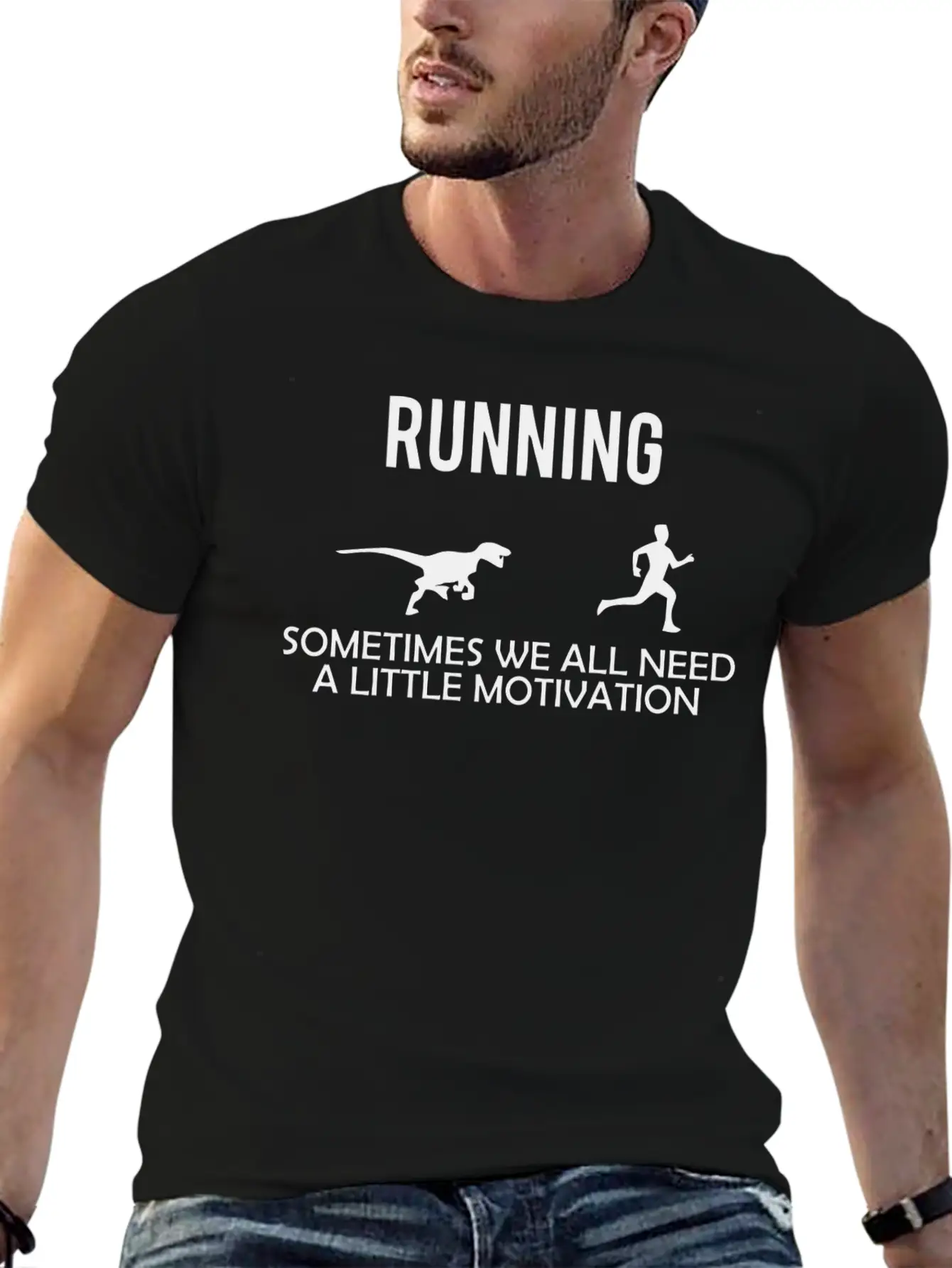 Running Motivation Lightweight Cotton T-Shirt – Daily Comfort Graphic Shirt