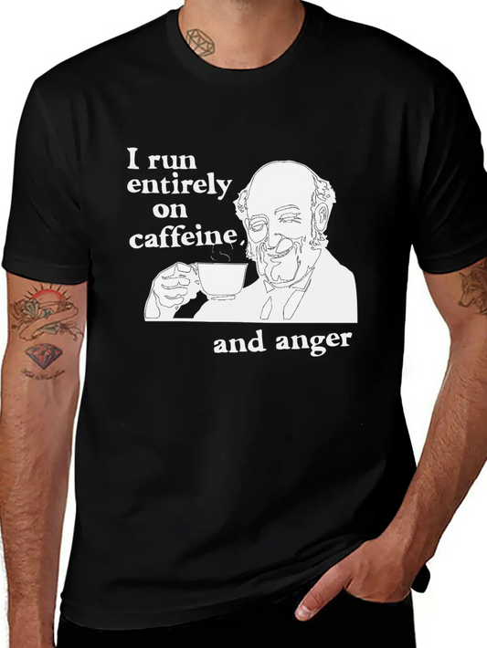 Running On Caffeine And Anger Essential Cotton Tee For Daily Outfits – Unisex Style