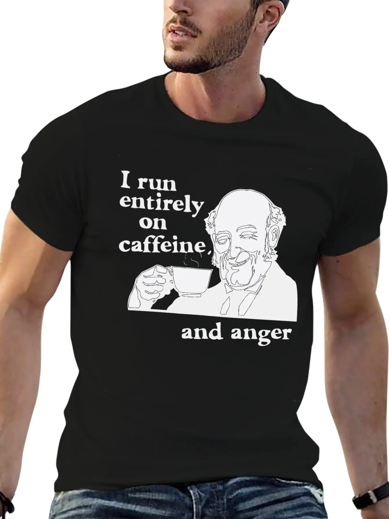Running On Caffeine And Anger Essential Cotton Tee For Daily Outfits – Unisex Style