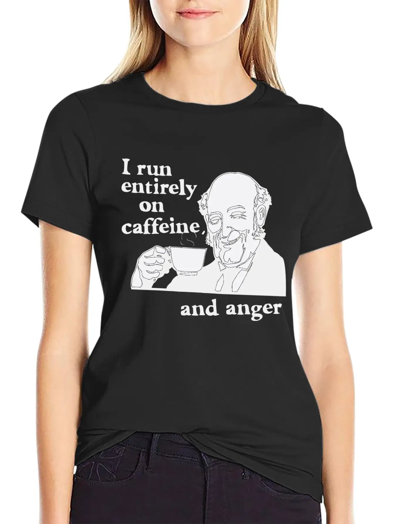 Running On Caffeine And Anger Essential Cotton Tee For Daily Outfits – Unisex Style