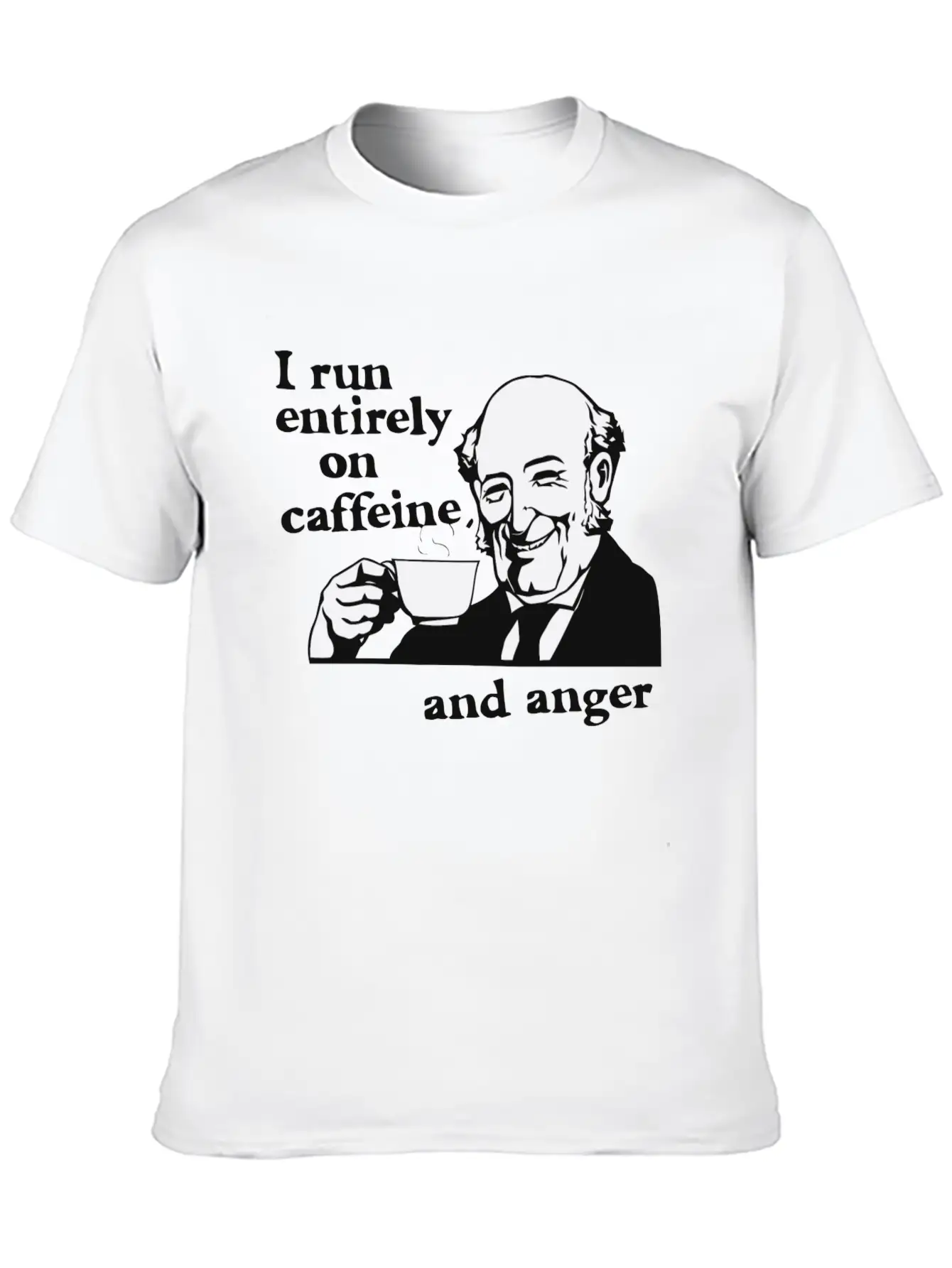 Running On Caffeine And Anger Essential Cotton Tee For Daily Outfits – Unisex Style