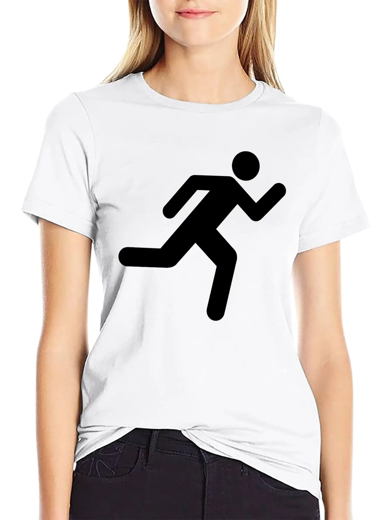 Running Person Essential Cotton Tee For Daily Outfits – Unisex Style