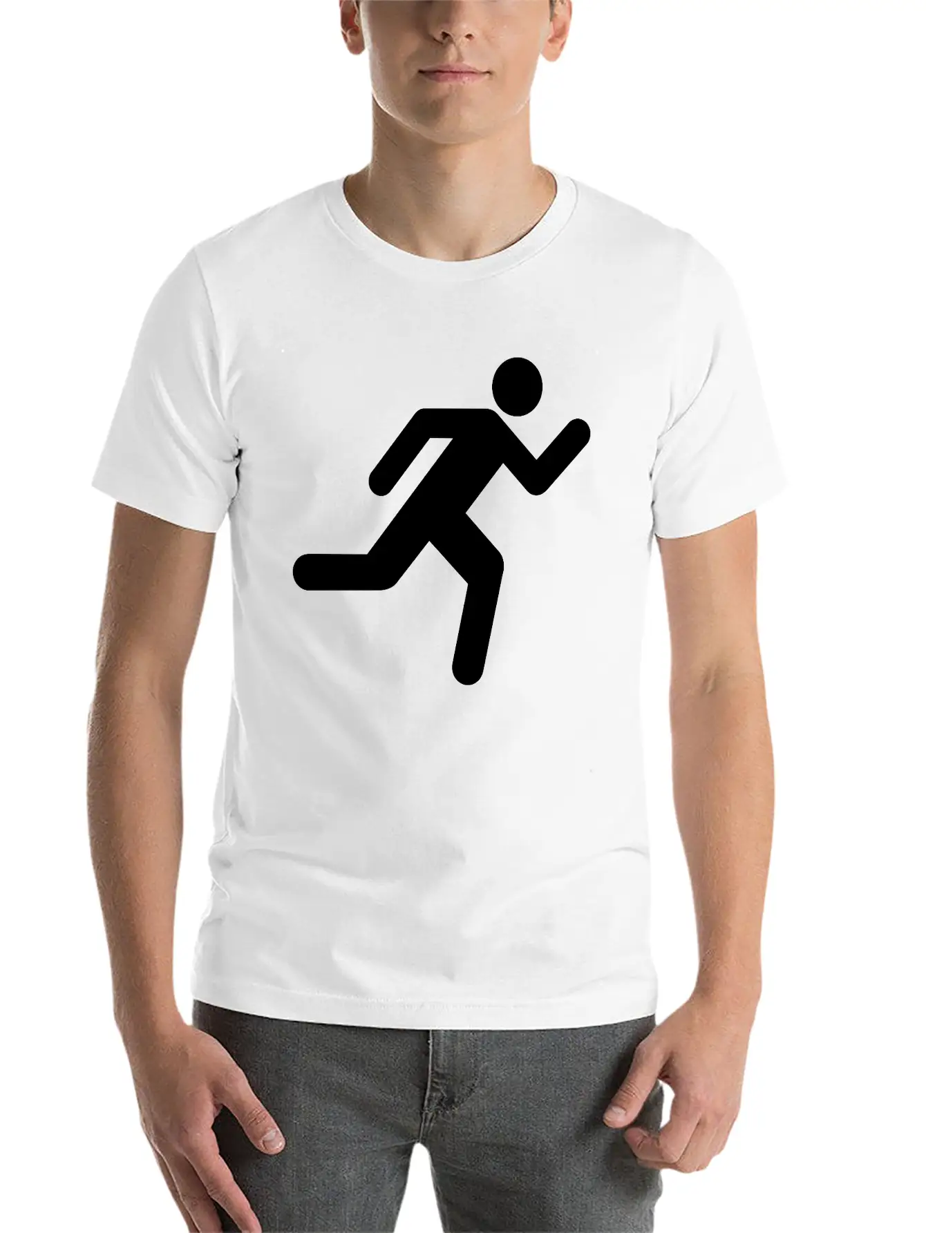 Running Person Essential Cotton Tee For Daily Outfits – Unisex Style