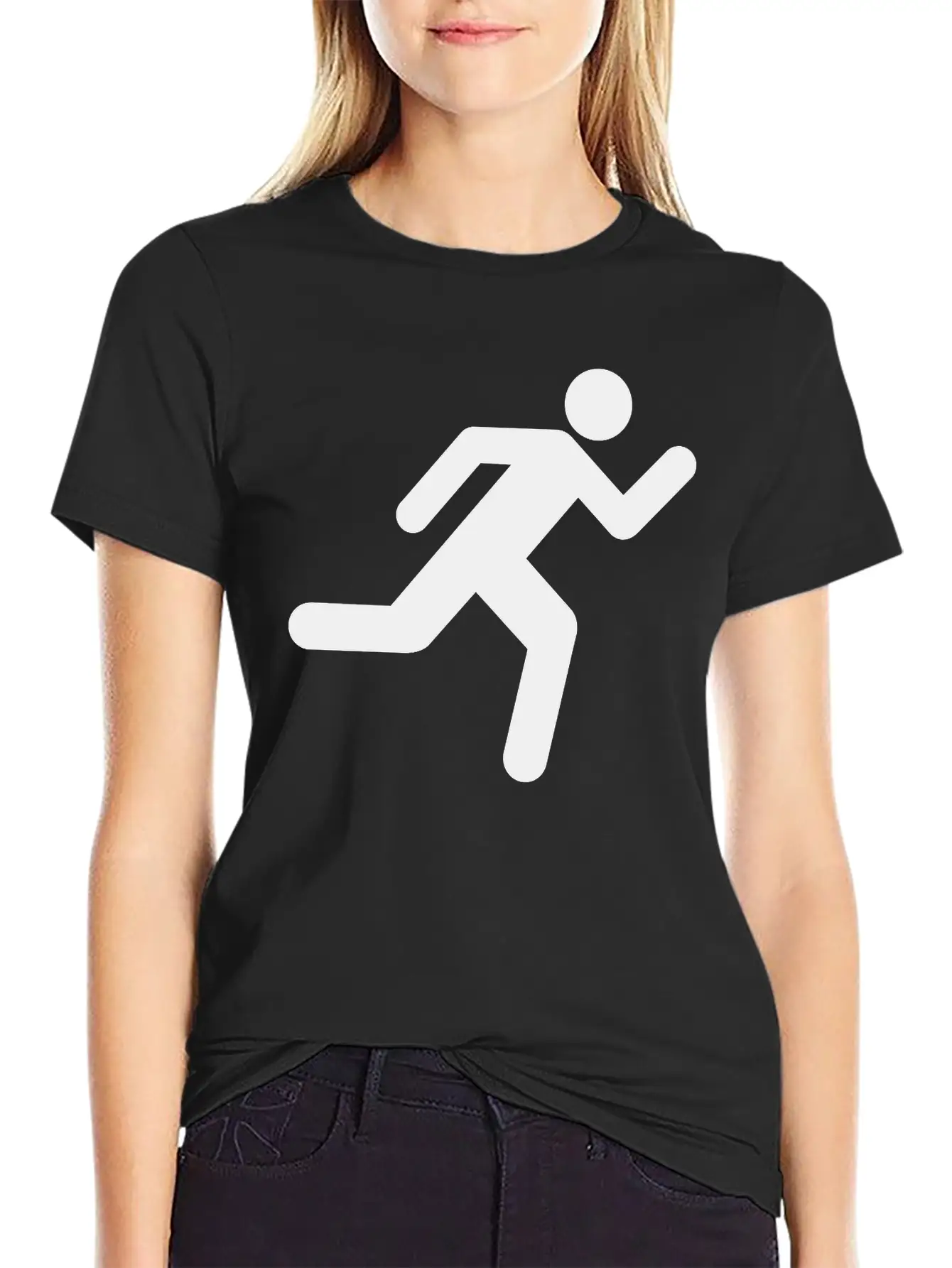 Running Person Essential Cotton Tee For Daily Outfits – Unisex Style