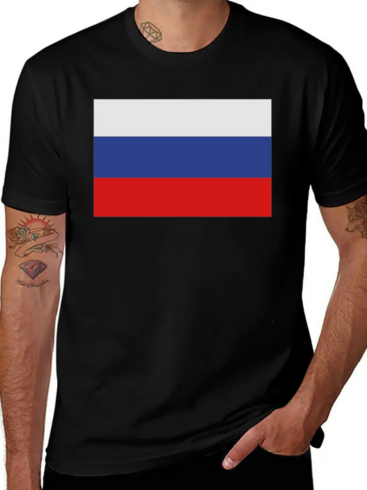 Russian Flag Modern Fit Casual T-Shirt – Clean And Versatile Design