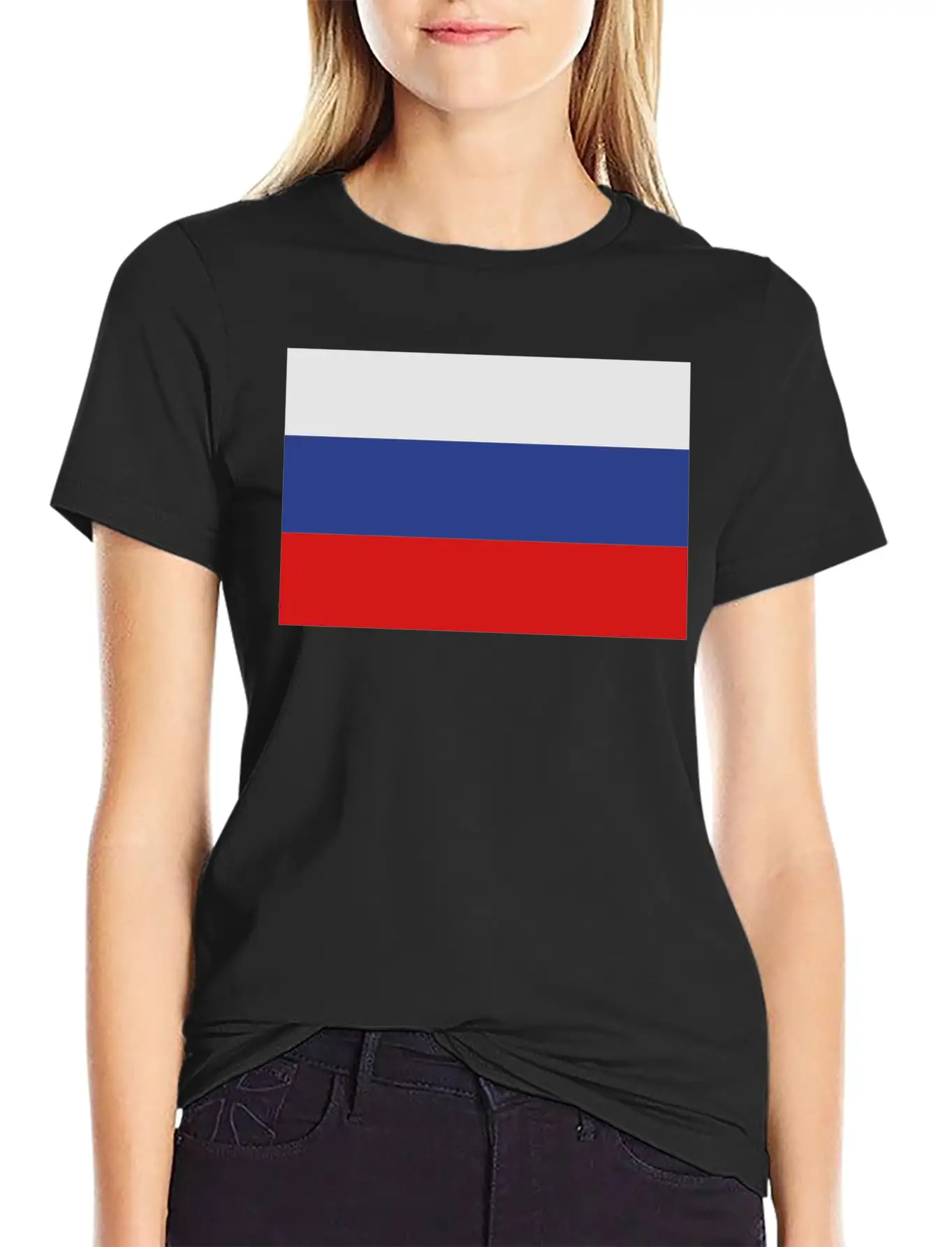 Russian Flag Modern Fit Casual T-Shirt – Clean And Versatile Design
