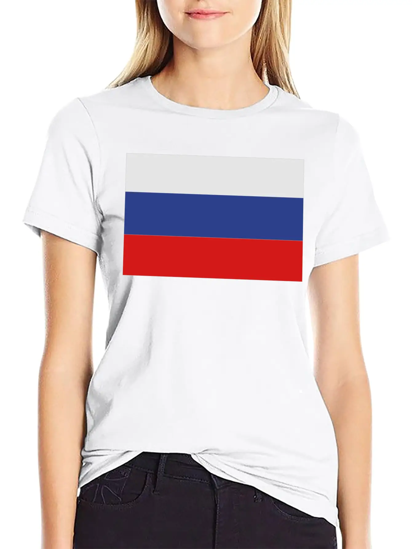 Russian Flag Modern Fit Casual T-Shirt – Clean And Versatile Design