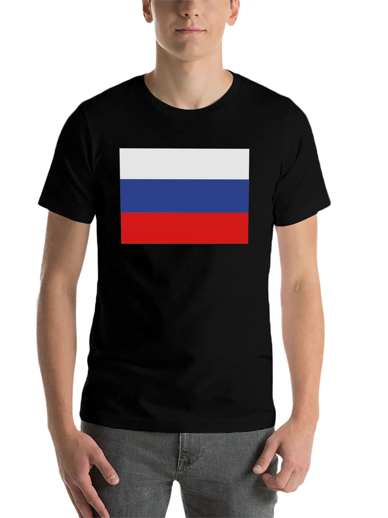 Russian Flag Modern Fit Casual T-Shirt – Clean And Versatile Design