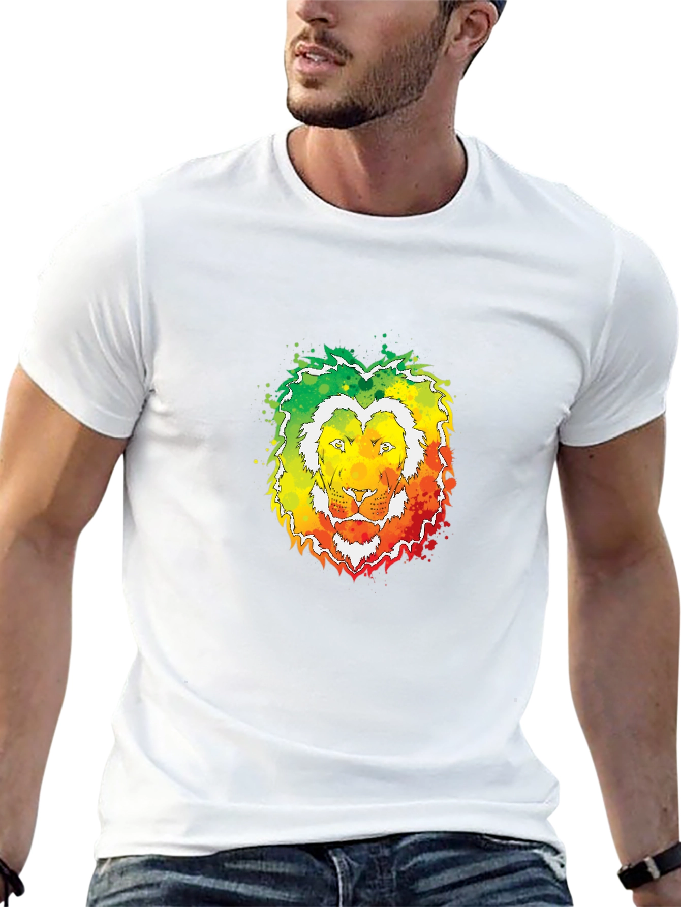 Rasta Lion Head T-Shirt - Reggae Style