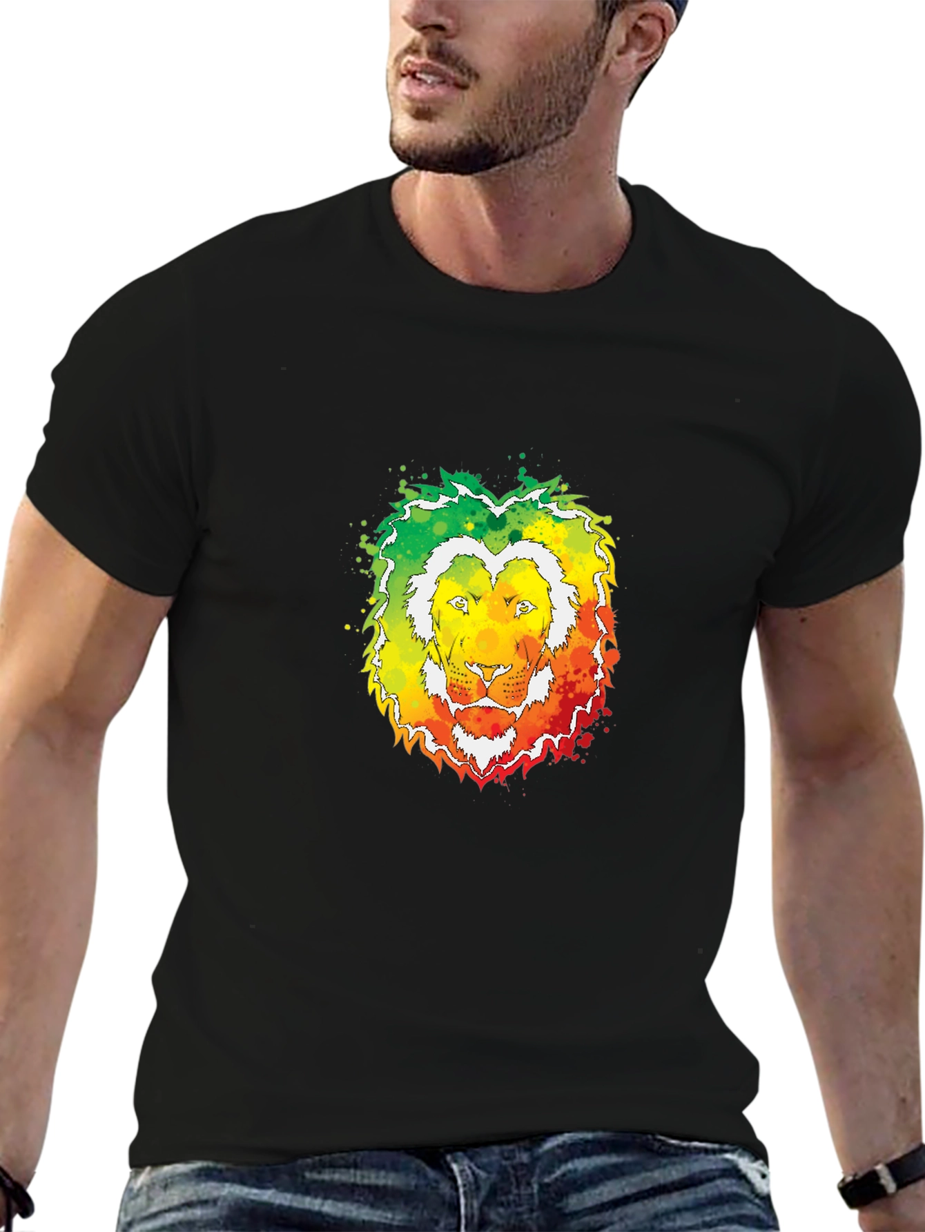 Rasta Lion Head T-Shirt - Reggae Style