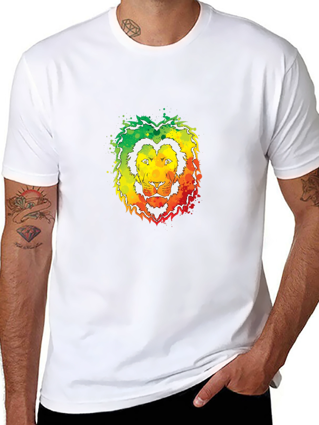 Rasta Lion Head T-Shirt - Reggae Style