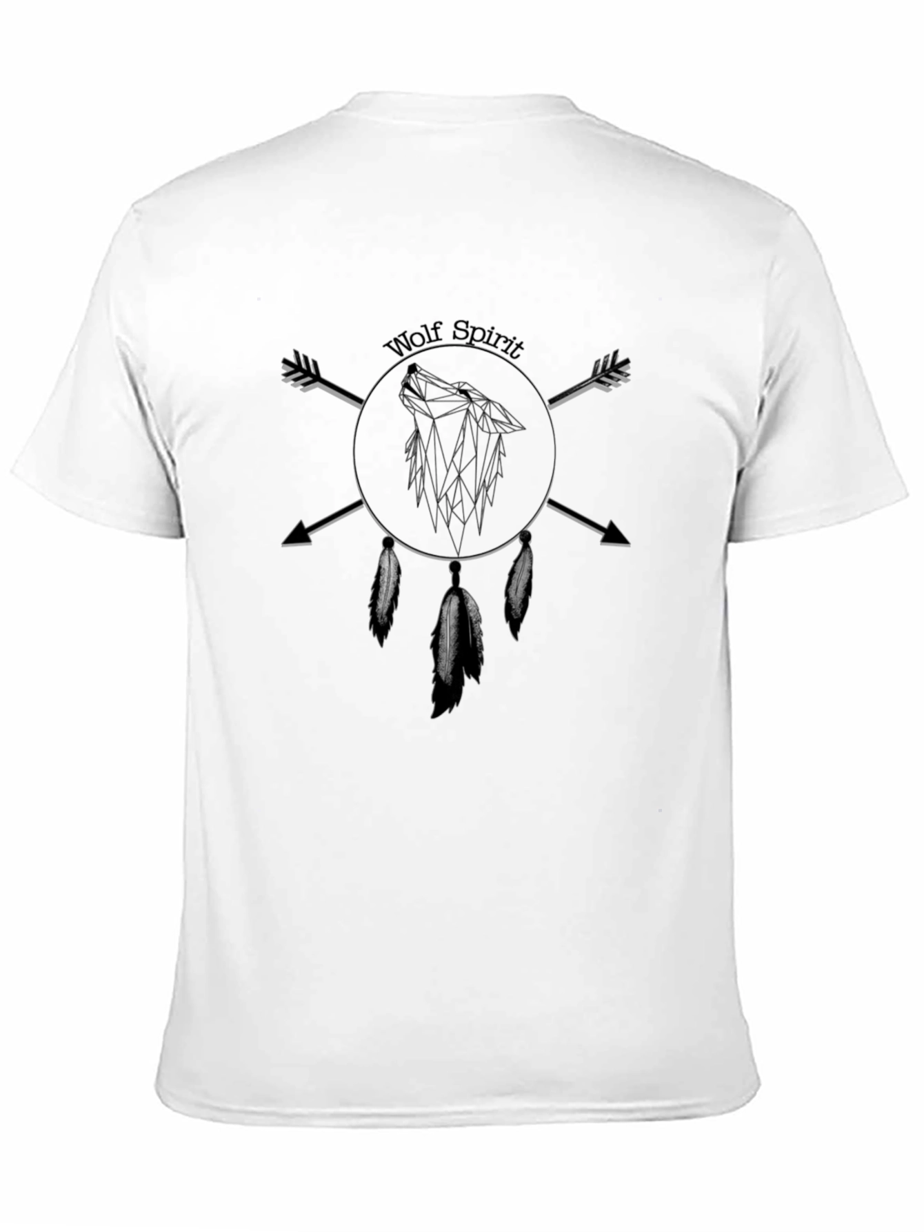Wolf Spirit Graphic Black T-Shirt