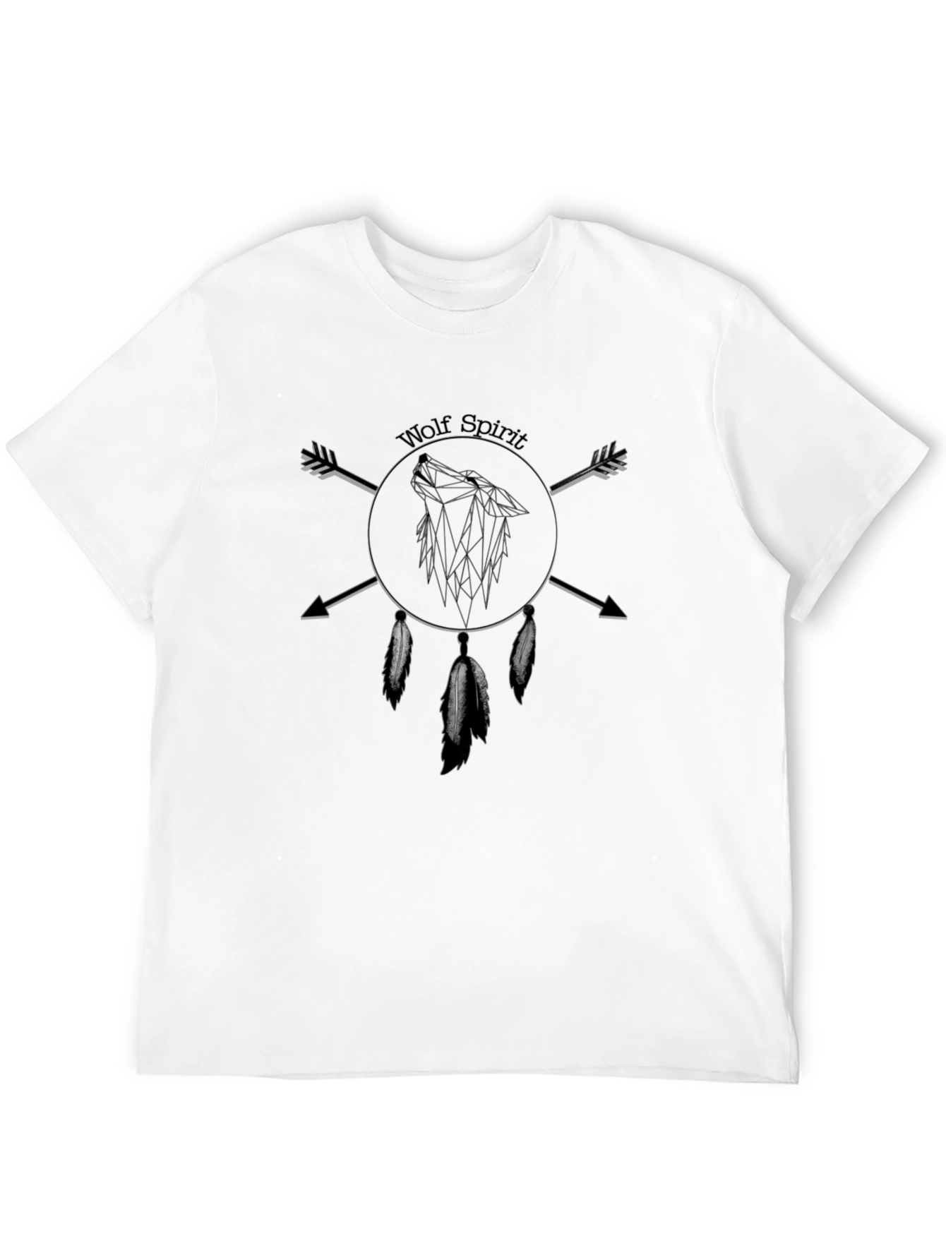 Wolf Spirit Graphic Black T-Shirt