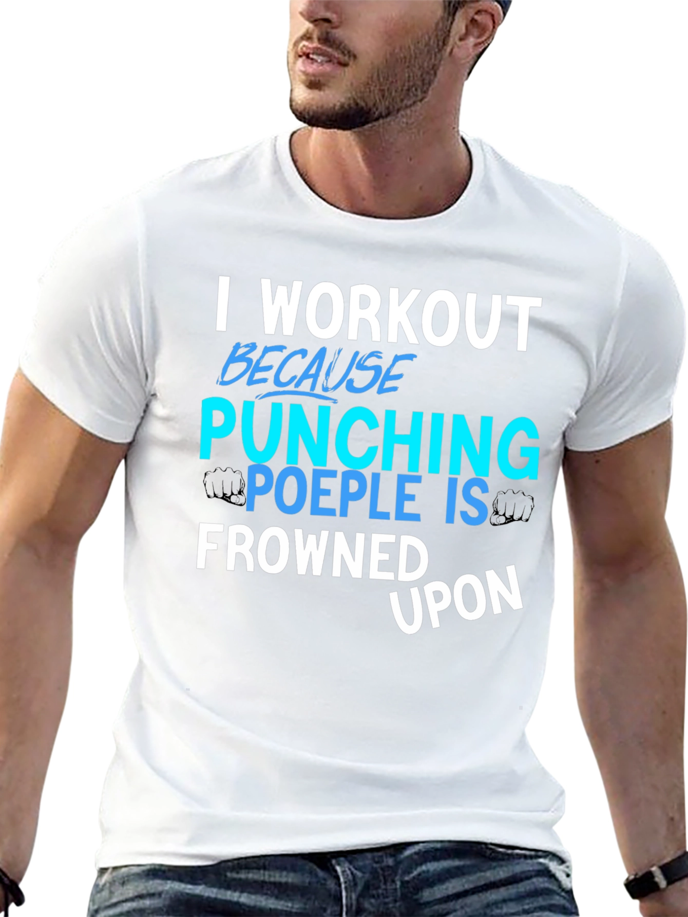Workout Punching People Graphic Tee