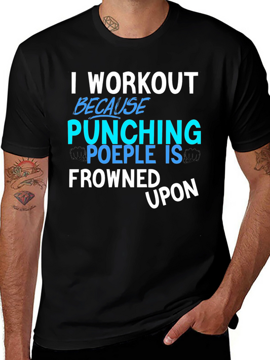 Workout Punching People Graphic Tee